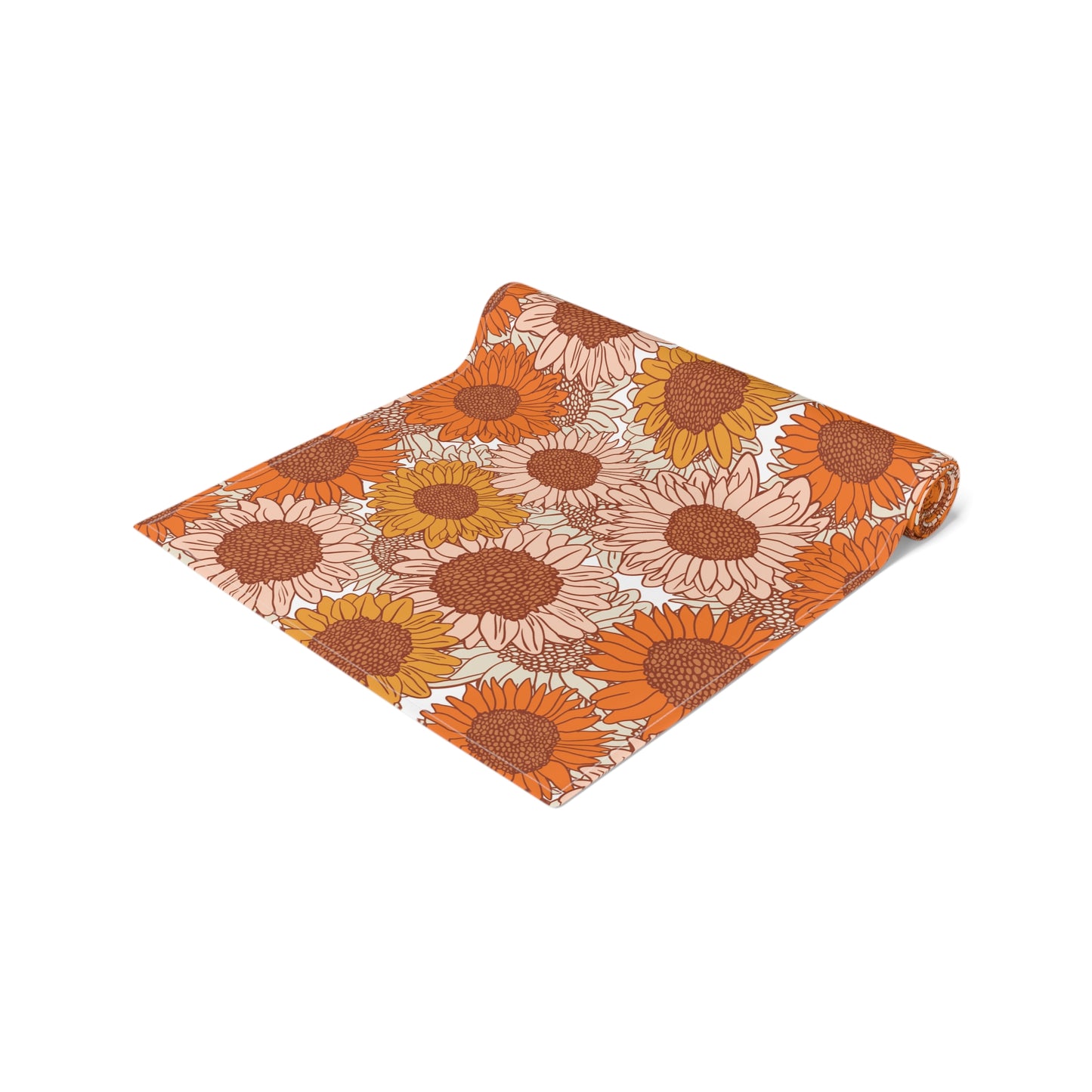 Sunflower Print Table Runner - Bright and Cheerful, Cotton Twill or Polyester - Perfect for Sunny Home Decor