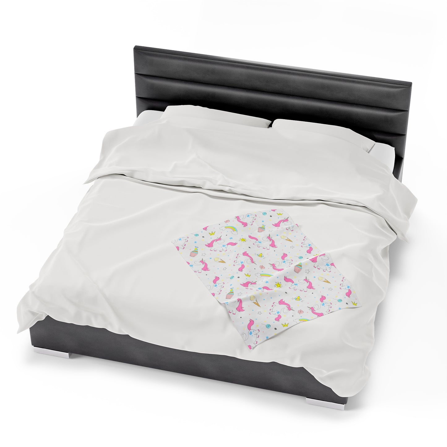 Unicorn Velveteen Plush Blanket | Soft, Magical, Luxurious and Comforting | Available in Multiple Sizes