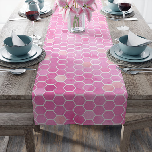 Honey Bee Print Table Runner - Buzzing with Charm - Perfect for Nature Lovers Homes