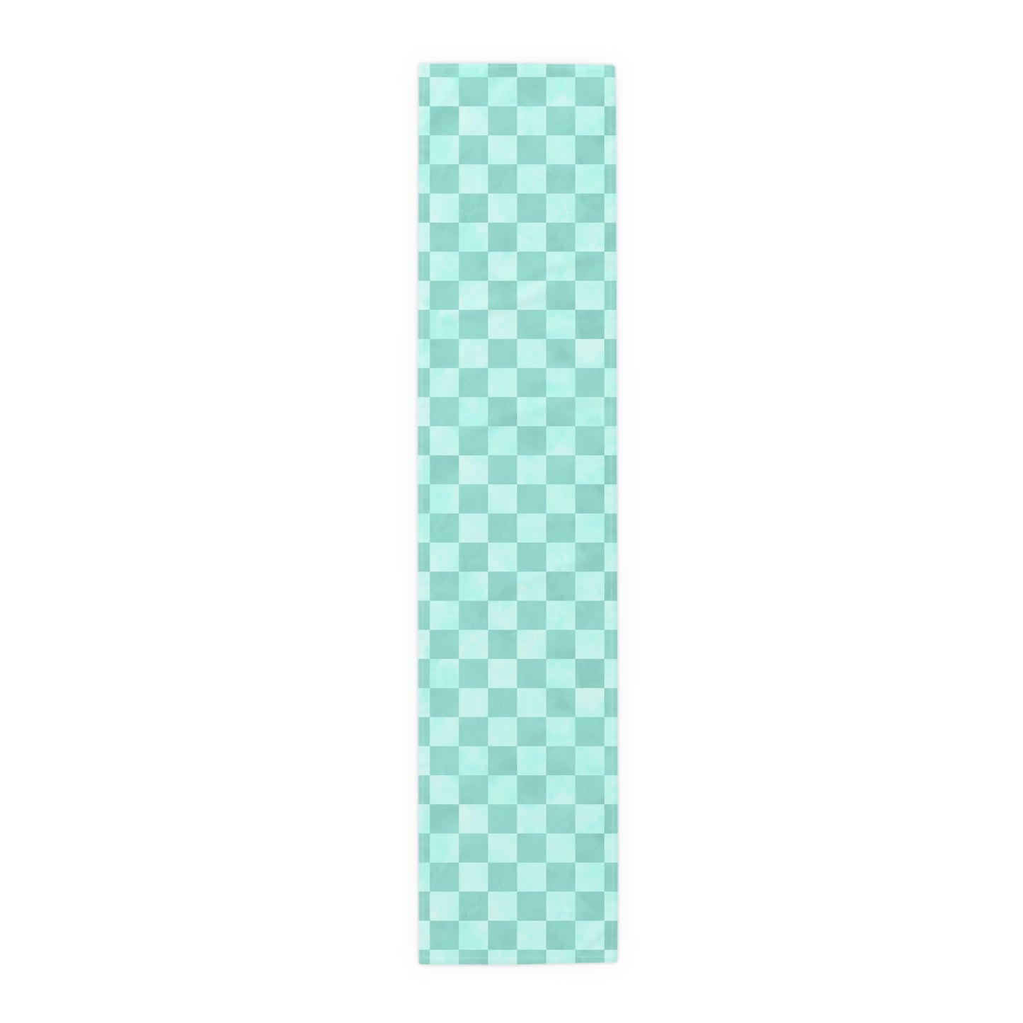Pastel Checkered Table Runner - Soothing Playfulness, Cotton Twill or Polyester - Perfect for Refreshing & Modern Home Decor