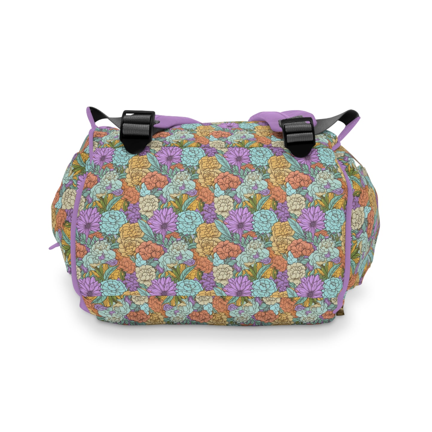 Boho Floral Diaper Backpack - Multifunctional & Spacious Floral Baby Bag for Trendy Parents
