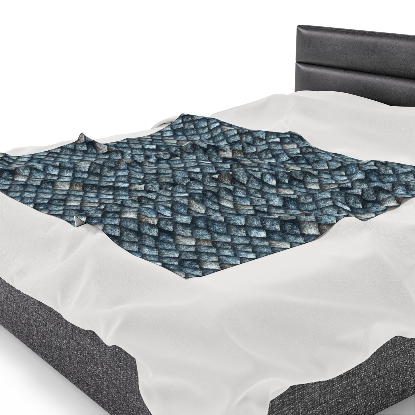 Dragon Scale Velveteen Plush Blanket | Soft, Mythical, Luxurious and Comforting | Available in Multiple Sizes