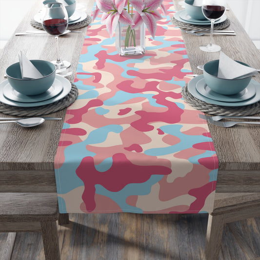 Camouflage Table Runner - Durable Cotton Twill or Polyester - Perfect for Outdoor Enthusiasts & Home Decor