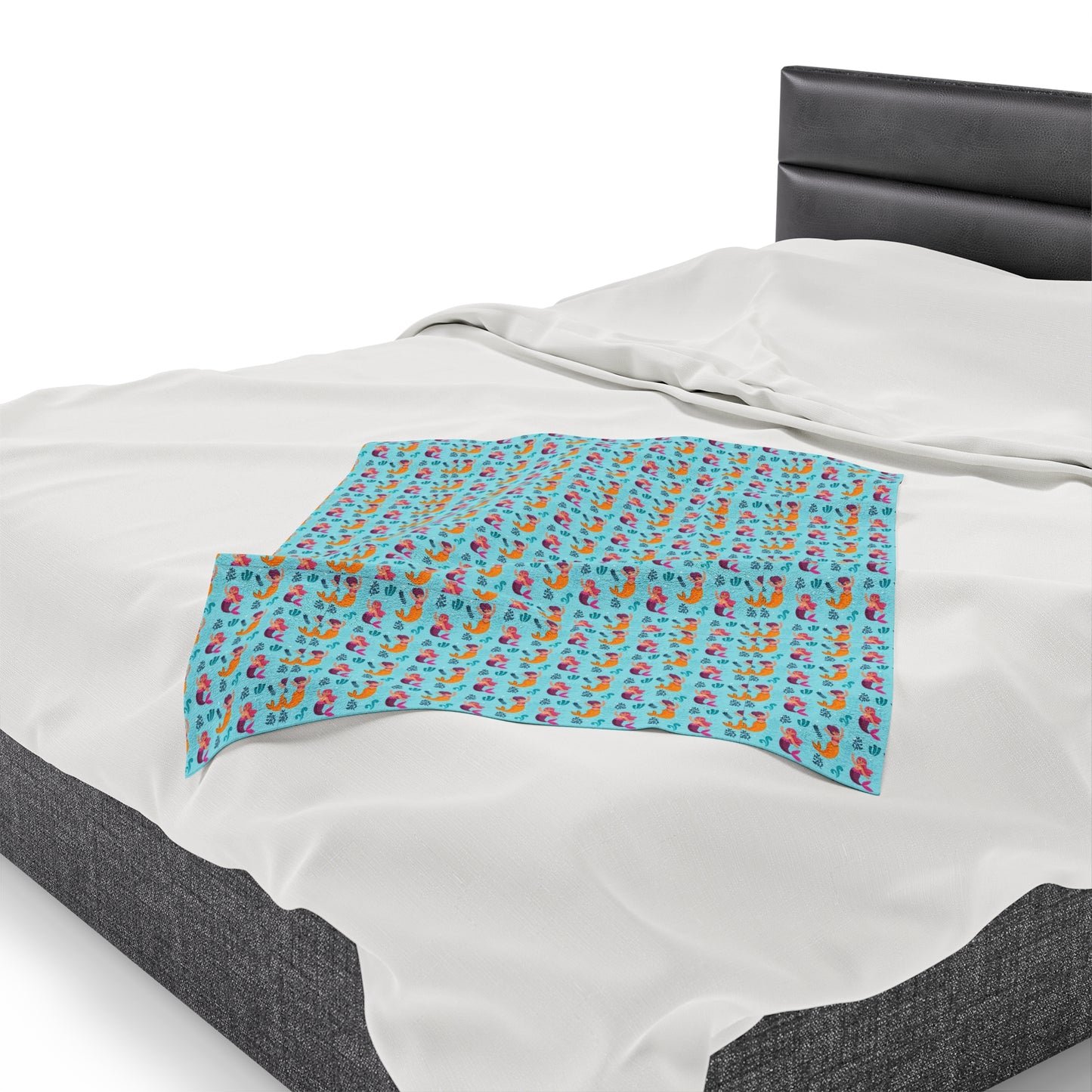 Mermaid Velveteen Plush Blanket | Soft, Mystical, Luxurious and Comforting | Available in Multiple Sizes