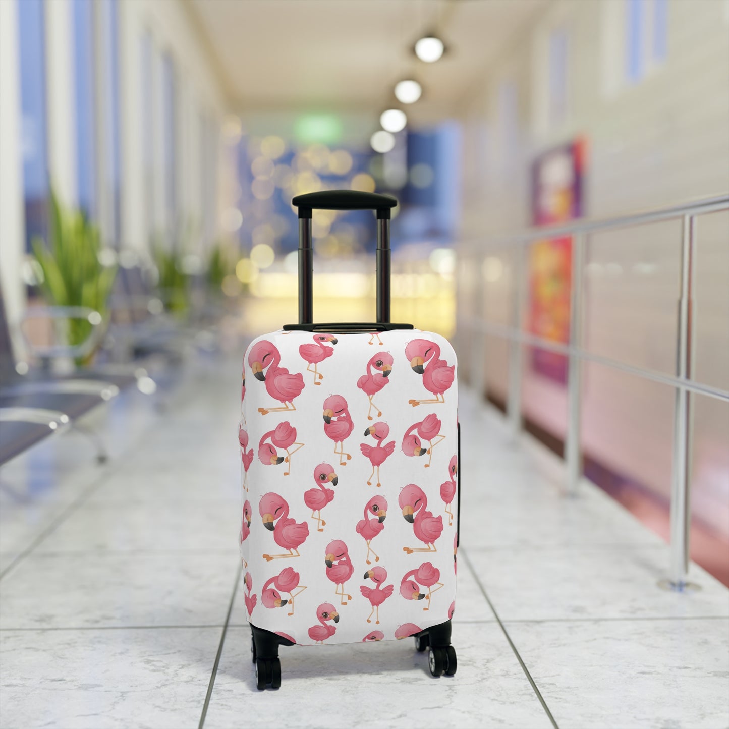 Flamingo Luggage Cover - Tropical Suitcase Protector