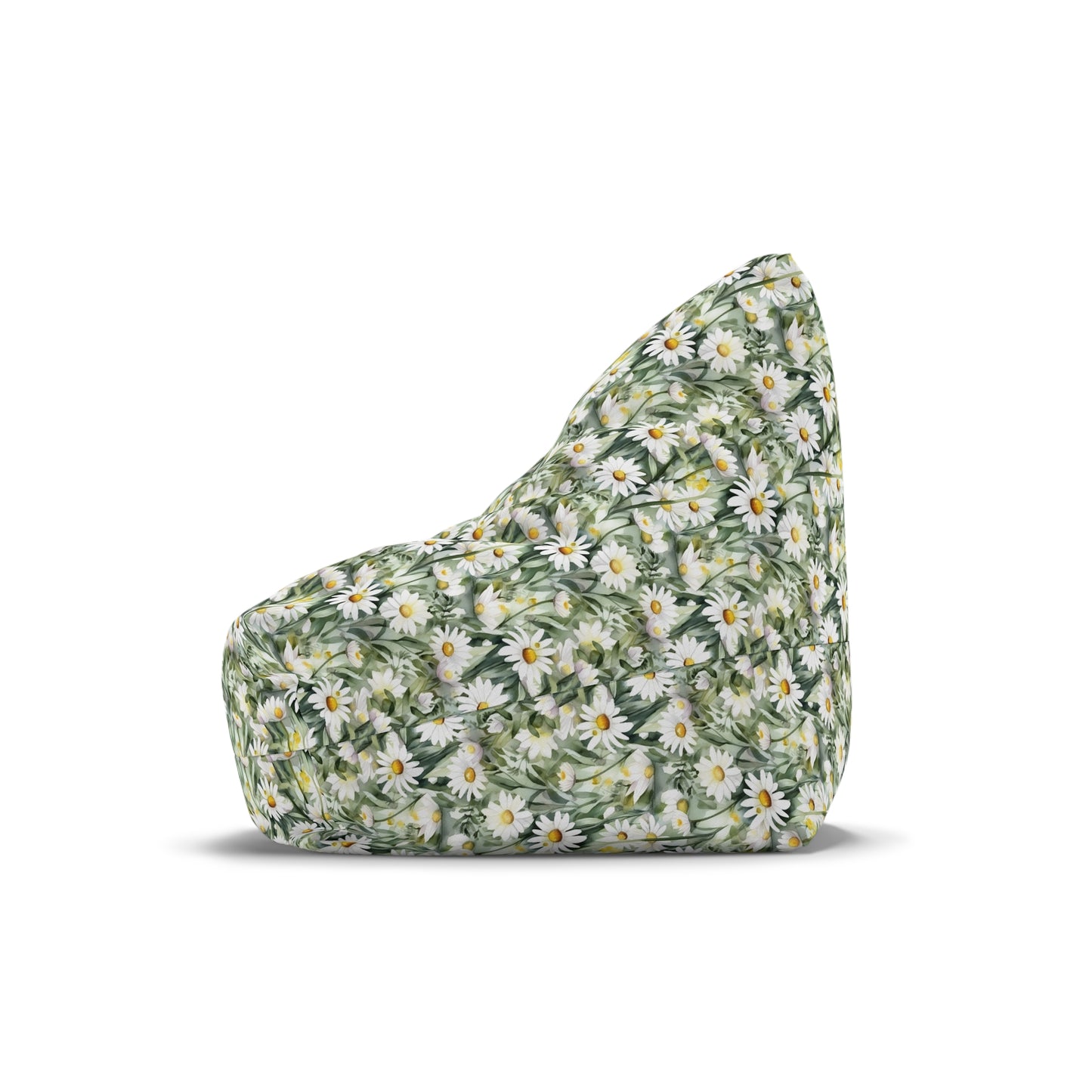 Daisy Print Bean Bag - Floral Home Decor with Secure Zipper