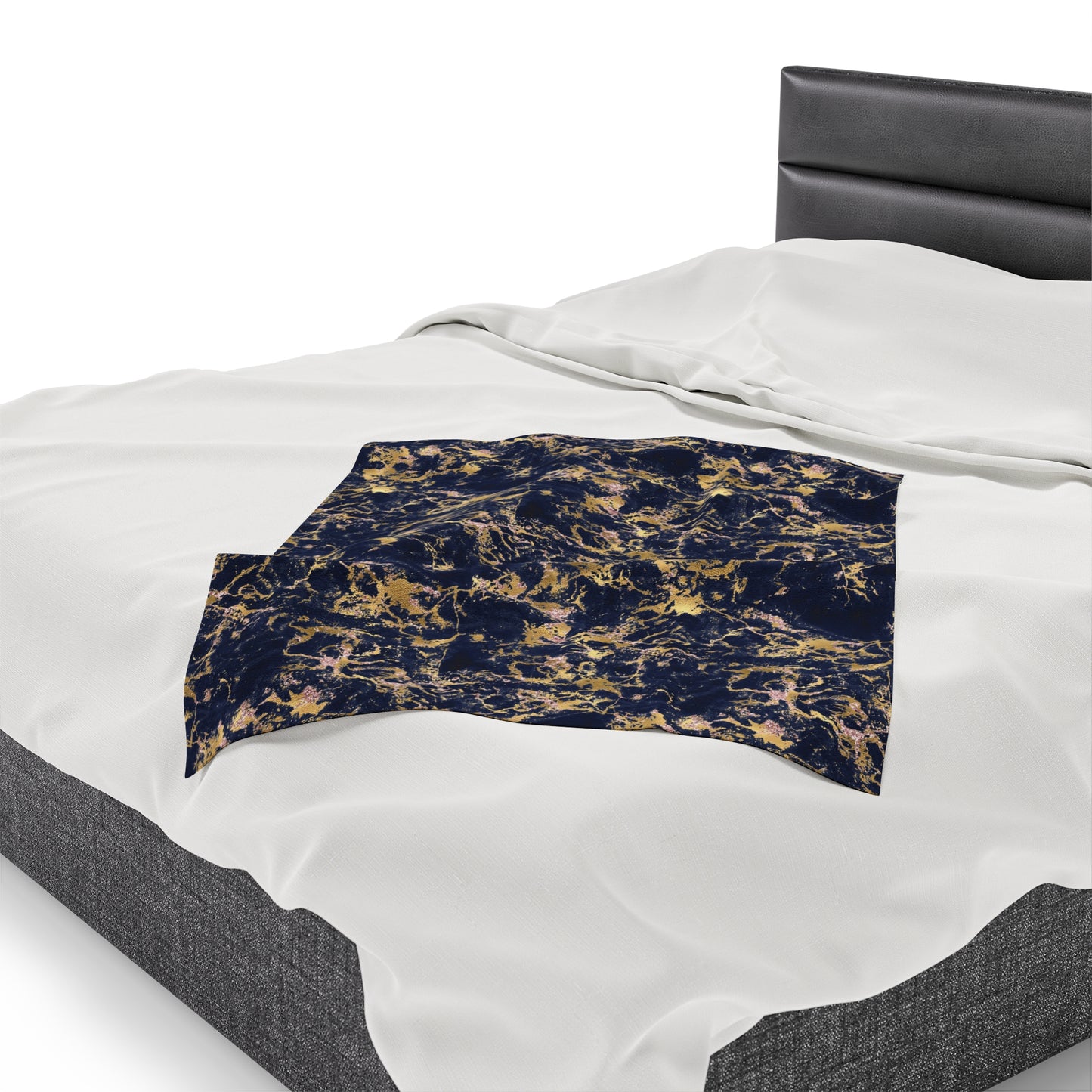 Marble Print Velveteen Plush Blanket | Soft, Elegant, Luxurious and Comforting | Available in Multiple Sizes