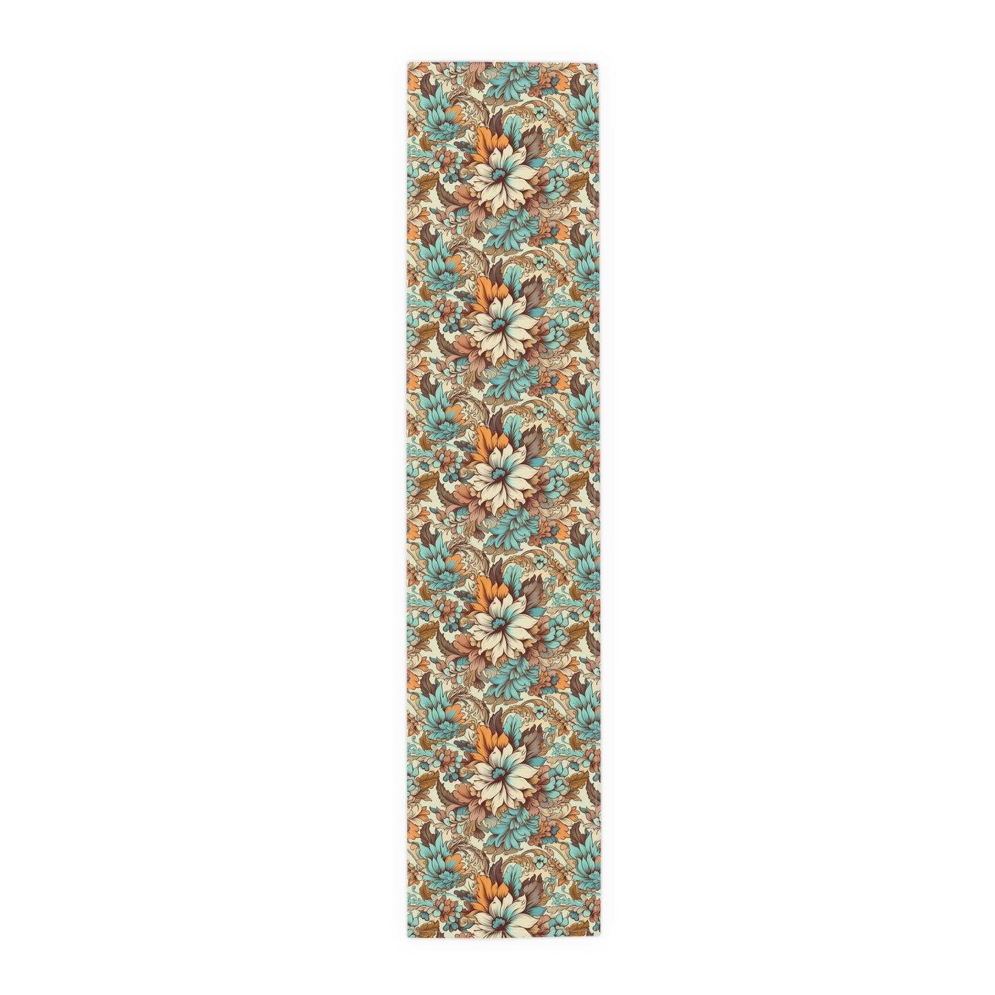 Boho Floral Table Runner - Vibrant Designs in Cotton Twill or Polyester - Ideal for Natural Home Decor