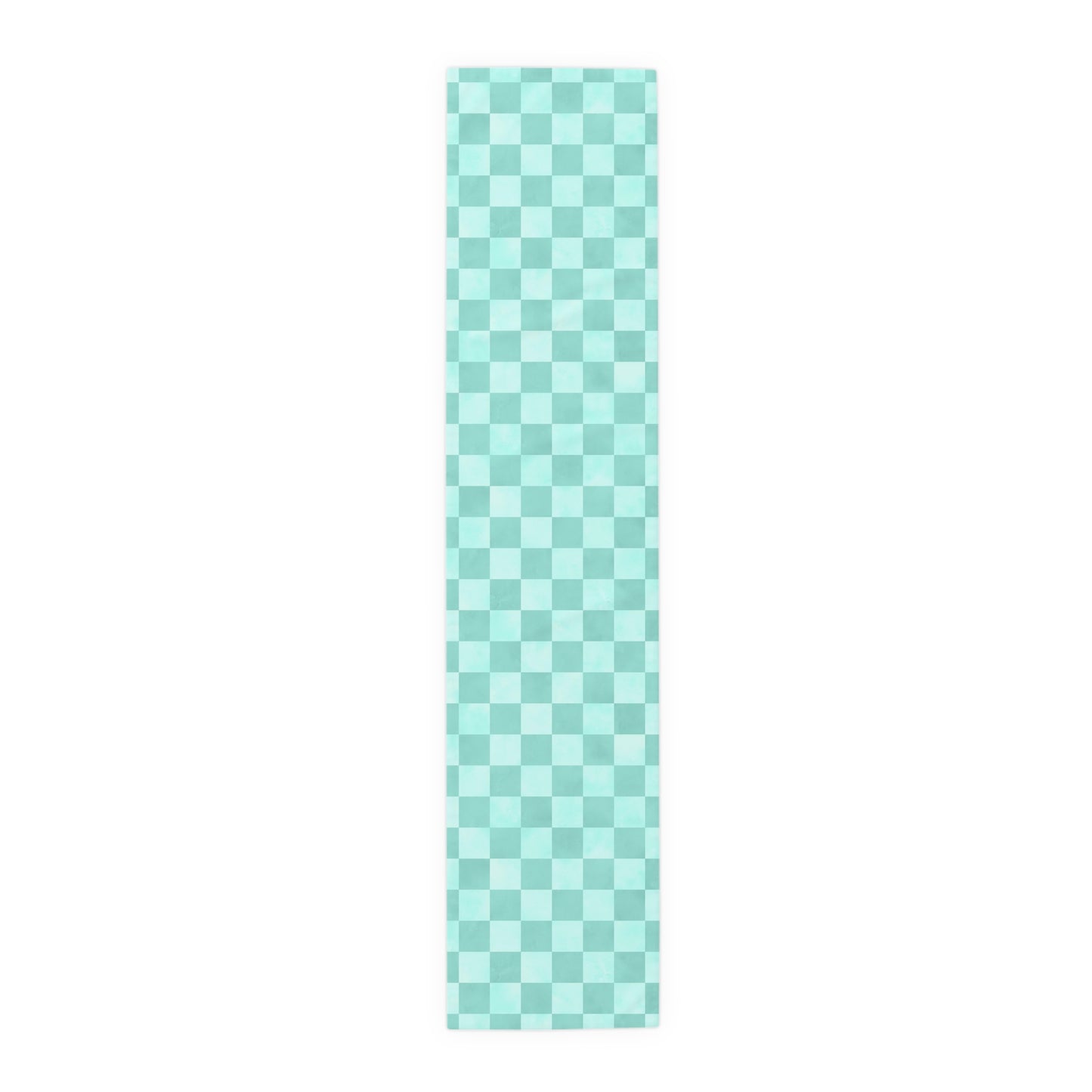 Pastel Checkered Table Runner - Soothing Playfulness, Cotton Twill or Polyester - Perfect for Refreshing & Modern Home Decor