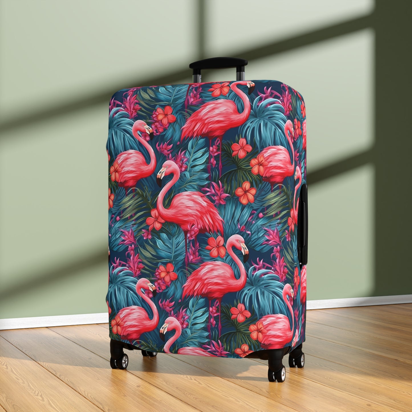 Flamingo Luggage Cover - Tropical Suitcase Protector