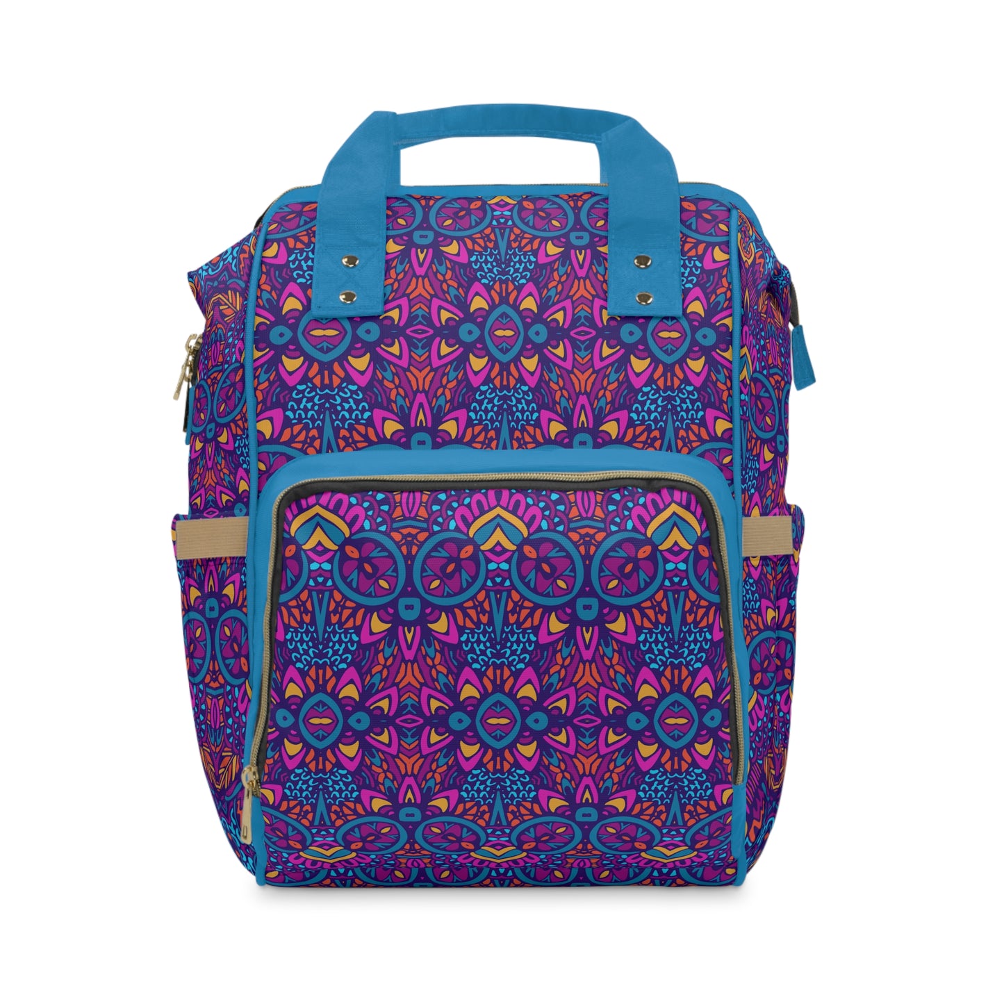 Mandala Diaper Backpack - Artistic & Multifunctional Baby Bag with Mandala Patterns, Ideal for Stylish Parents