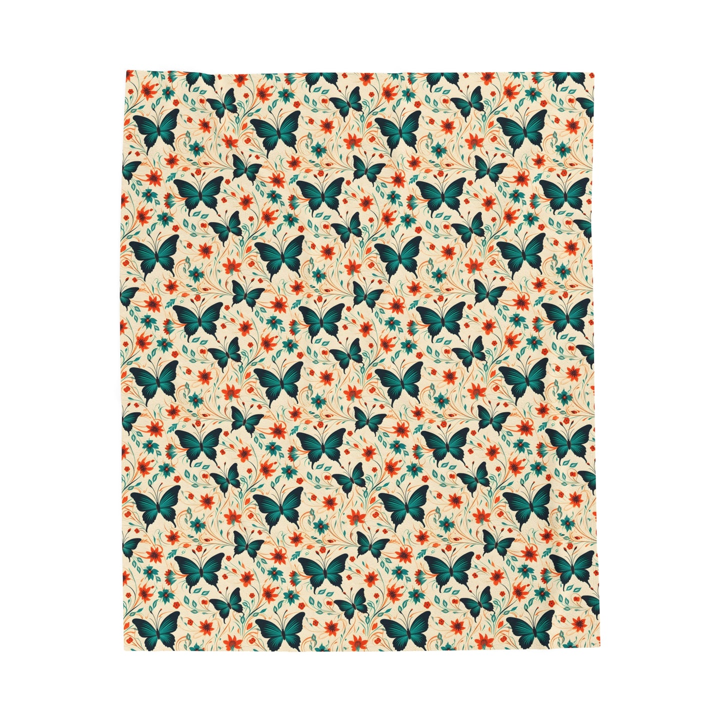 Butterfly Velveteen Plush Blanket | Soft, Luxurious, Enchanting, and Comforting | Available in Multiple Sizes