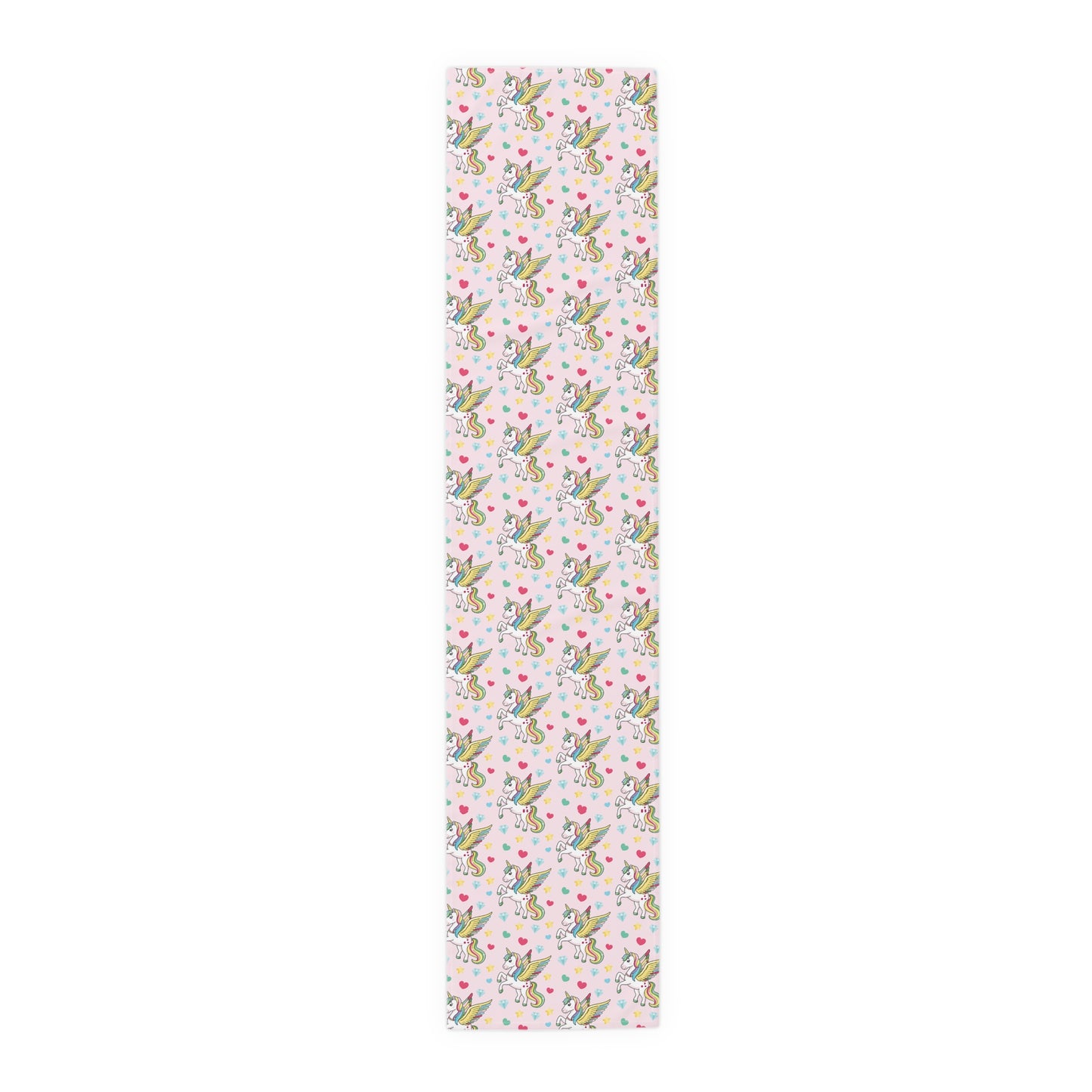 Unicorn Print Table Runner - Magical Elegance, Cotton Twill or Polyester - Perfect for Whimsical & Fantasy Home Decor