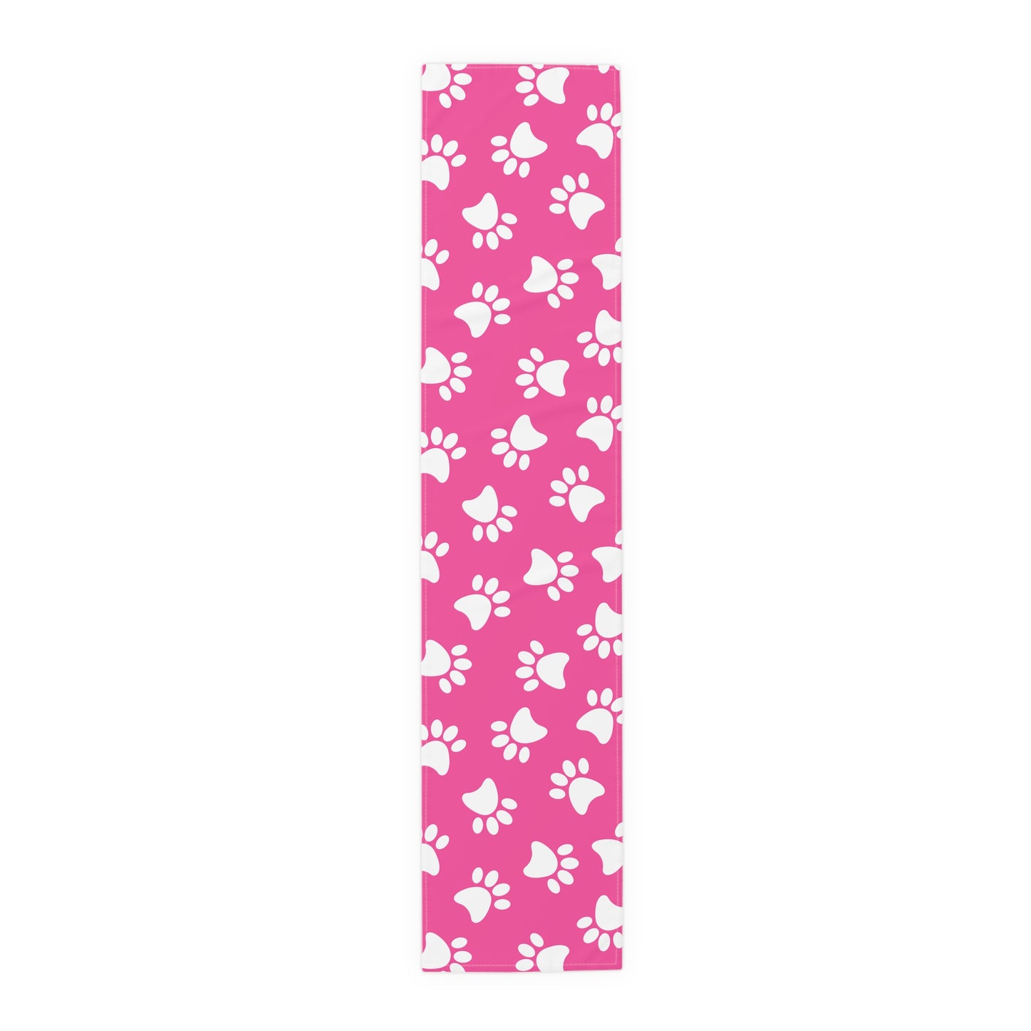 Paw Print Table Runner - Cozy Pet-Themed Decor, Cotton Twill or Polyester - Perfect for Animal Lovers