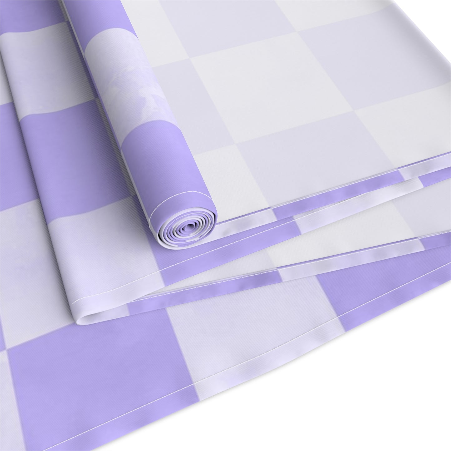 Pastel Checkered Table Runner - Soothing Playfulness, Cotton Twill or Polyester - Perfect for Refreshing & Modern Home Decor