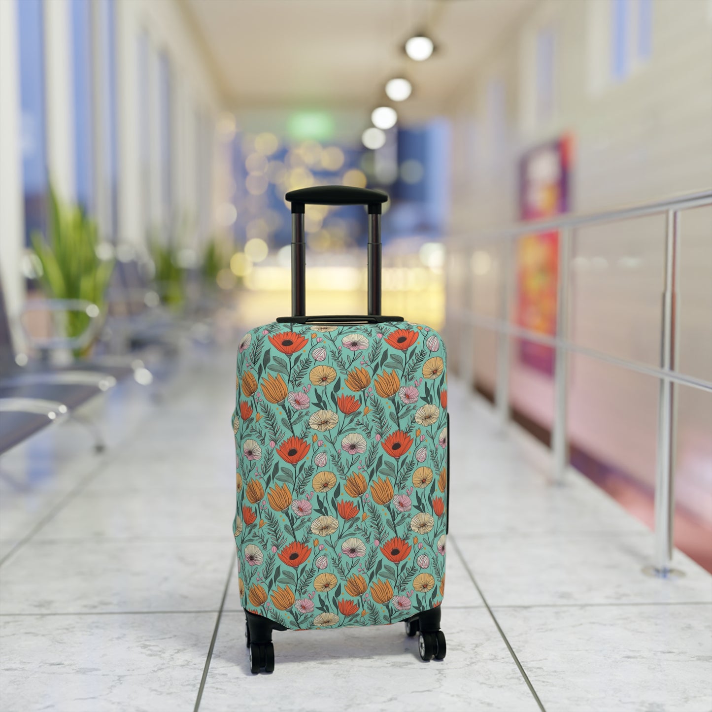 Boho Floral Luggage Cover - Trendy Travel Floral Suitcases Cover