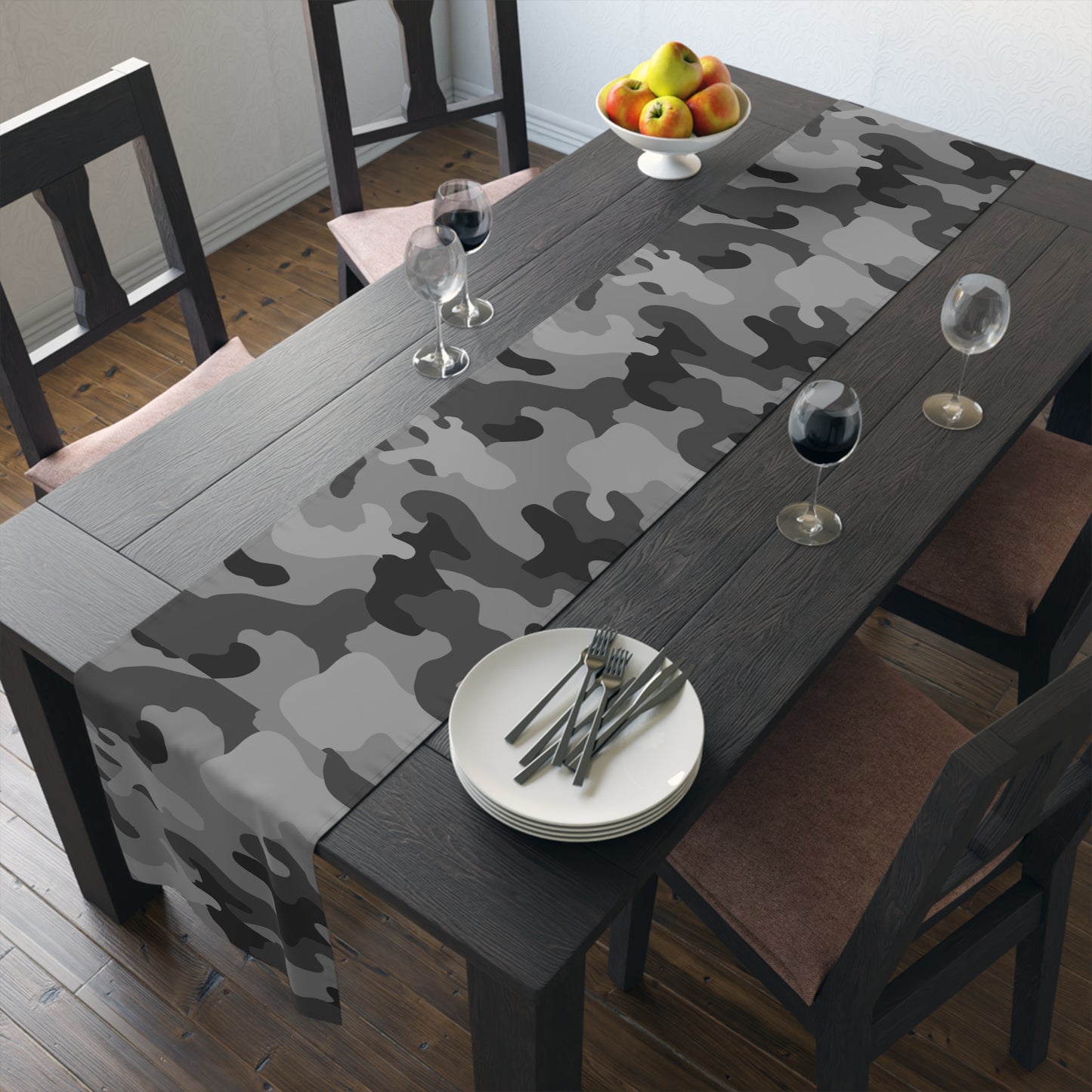 Camouflage Table Runner - Durable Cotton Twill or Polyester - Perfect for Outdoor Enthusiasts & Home Decor