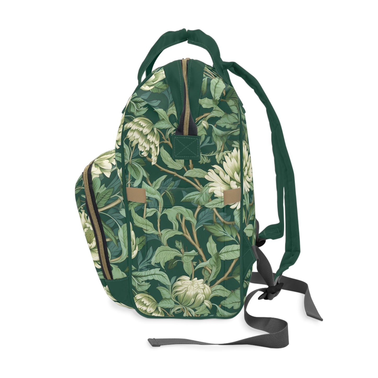 Chinoiserie Diaper Backpack - Elegant & Practical Baby Bag with Traditional Asian Motifs, Perfect for Stylish Parents