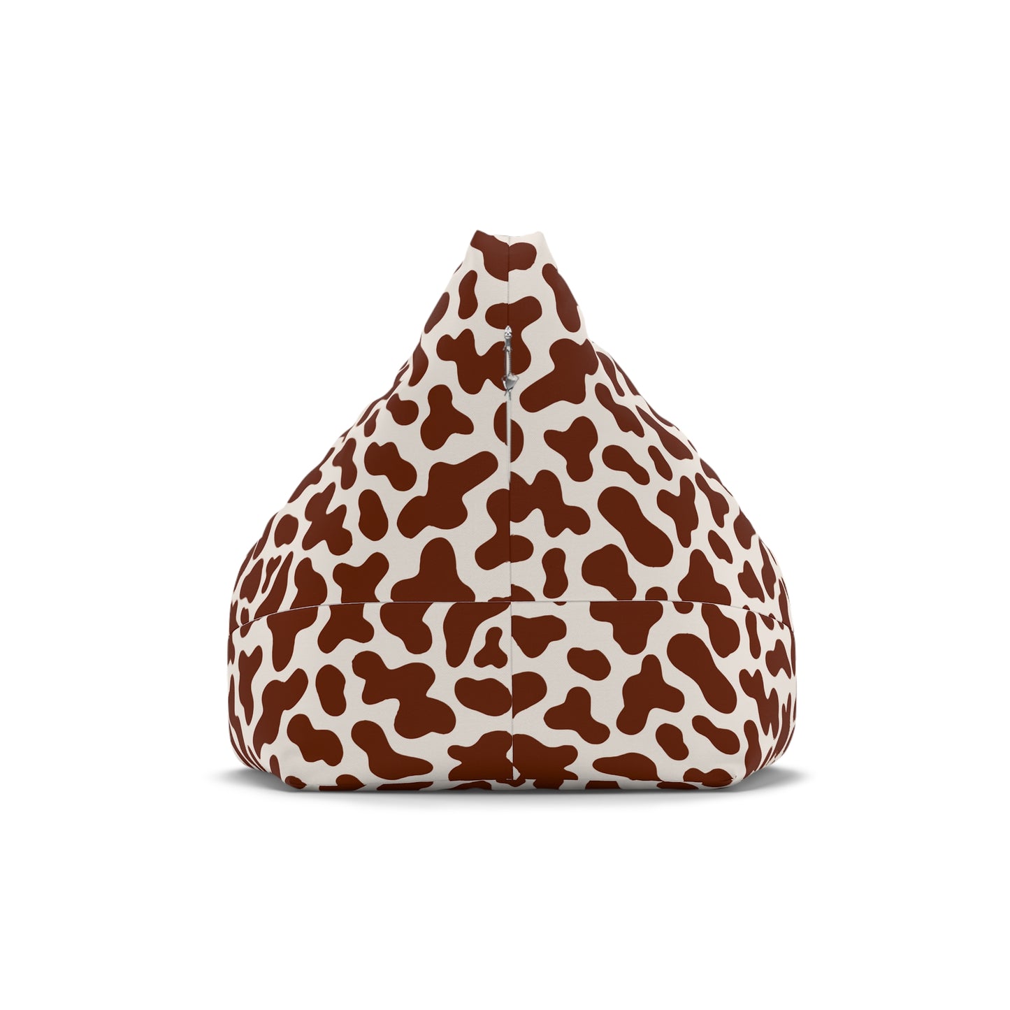 Cow Print Bean Bag Chair Cover - Durable Polyester, Locking Zipper, 2 Sizes