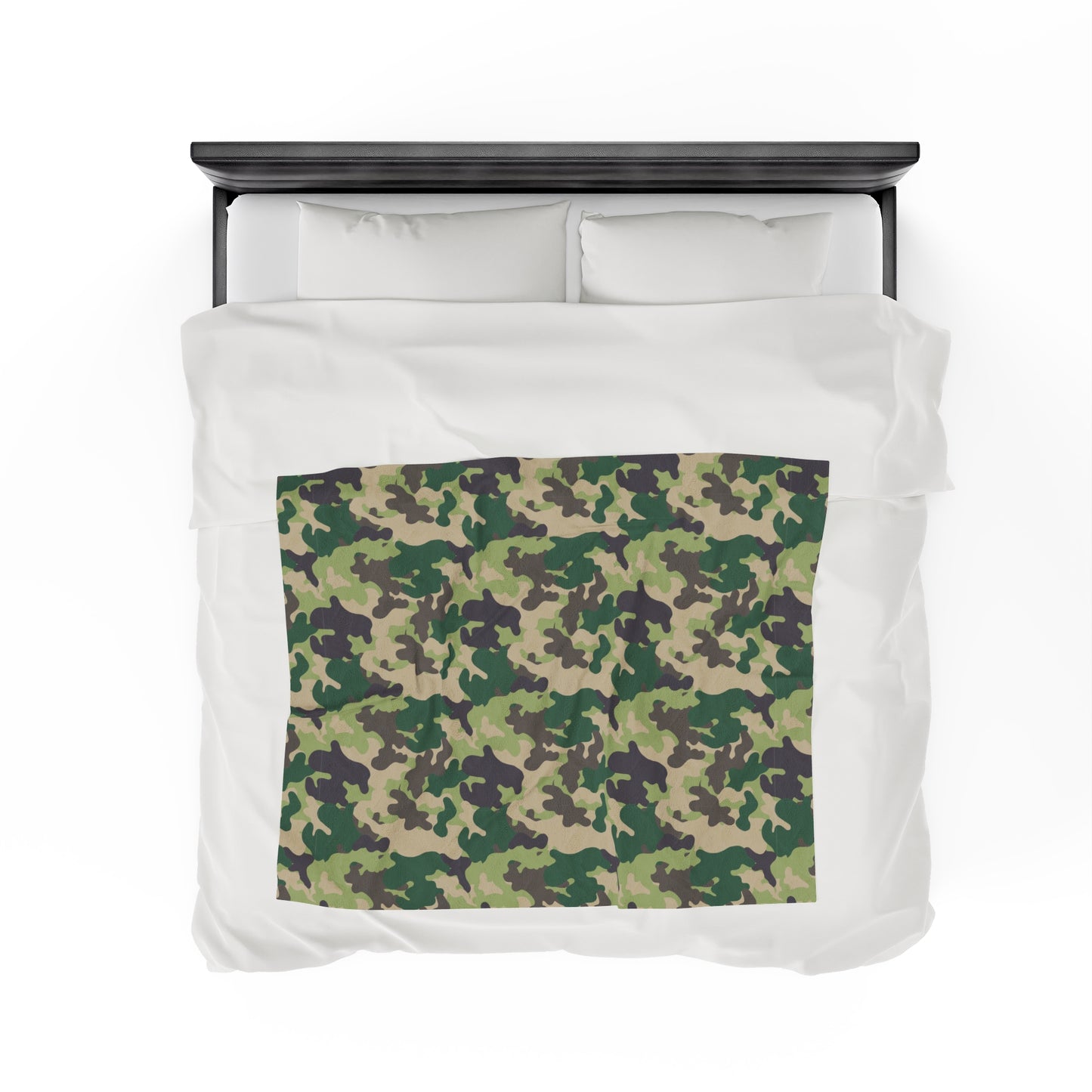 Camouflage Velveteen Plush Blanket | Soft, Rugged, Luxurious and Comforting | Available in Multiple Sizes