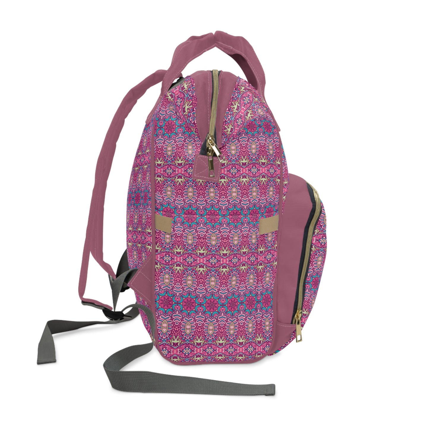 Mandala Diaper Backpack - Artistic & Multifunctional Baby Bag with Mandala Patterns, Ideal for Stylish Parents