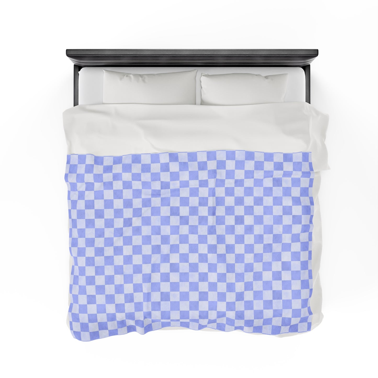 Pastel Checkers Velveteen Plush Blanket | Soft, Trendy, Luxurious and Comforting | Available in Multiple Sizes