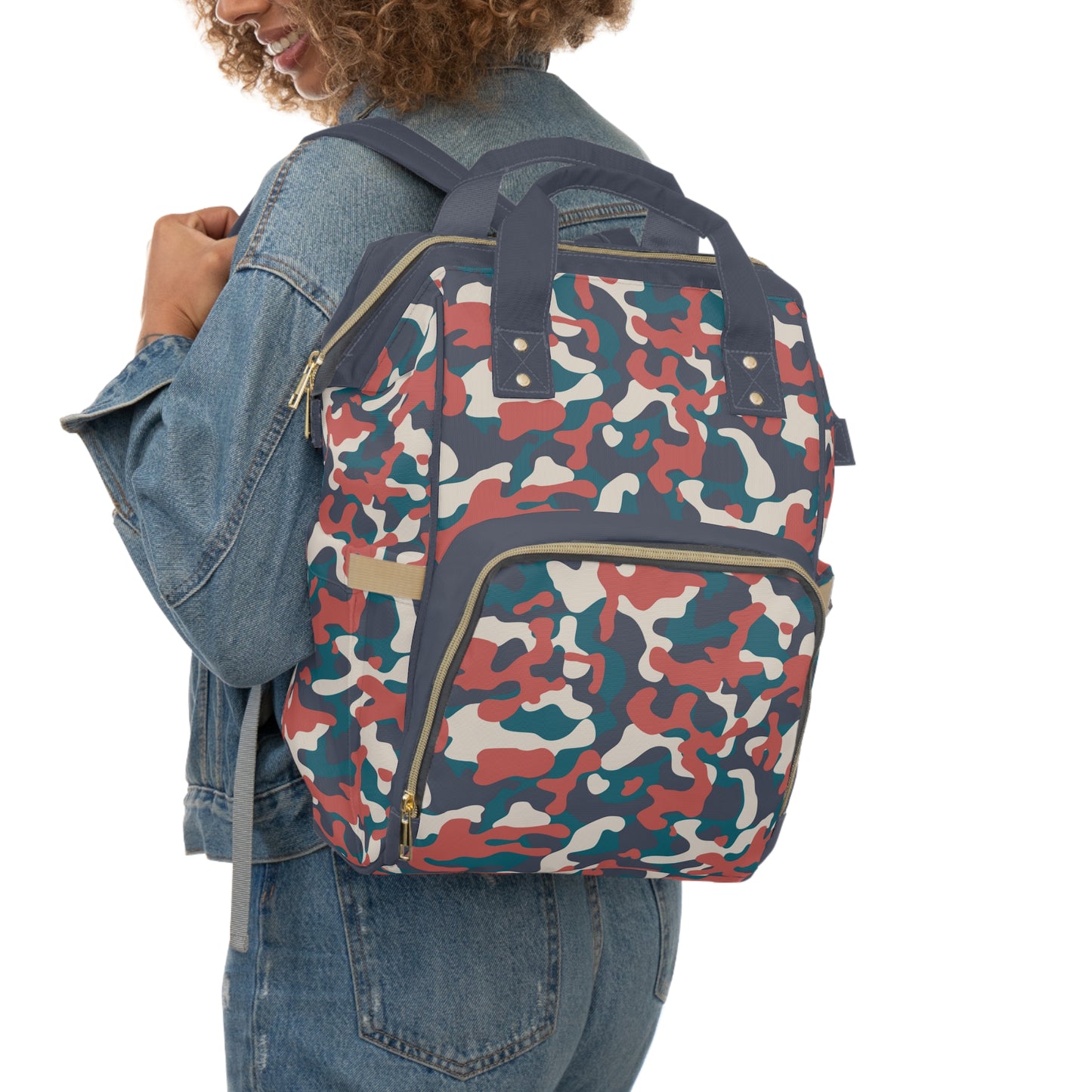 Camouflage Diaper Backpack - Durable Nylon Camo Baby Bag for Outdoorsy Parents, Spacious & Multifunctional Camo Diaper Backpack