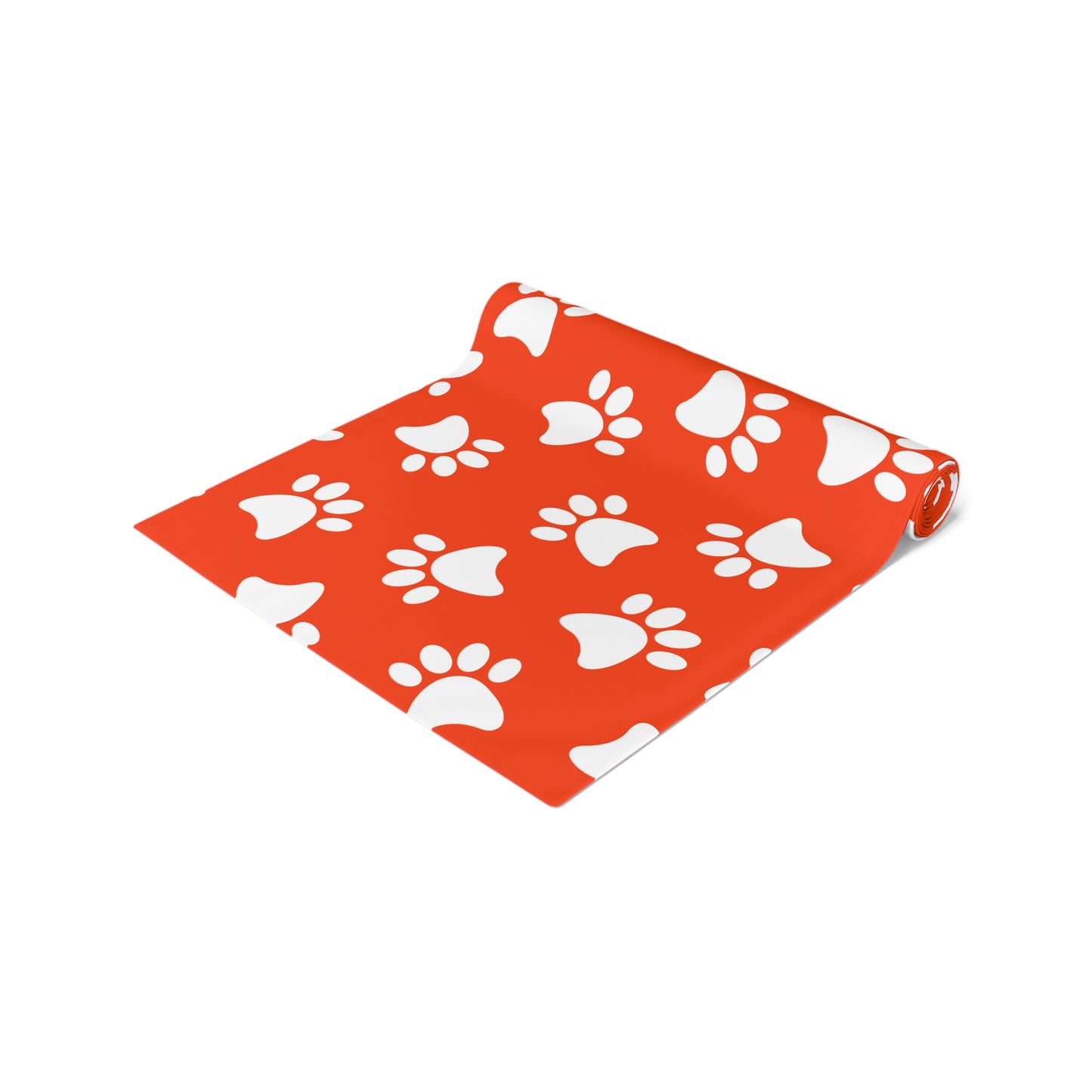 Paw Print Table Runner - Cozy Pet-Themed Decor, Cotton Twill or Polyester - Perfect for Animal Lovers
