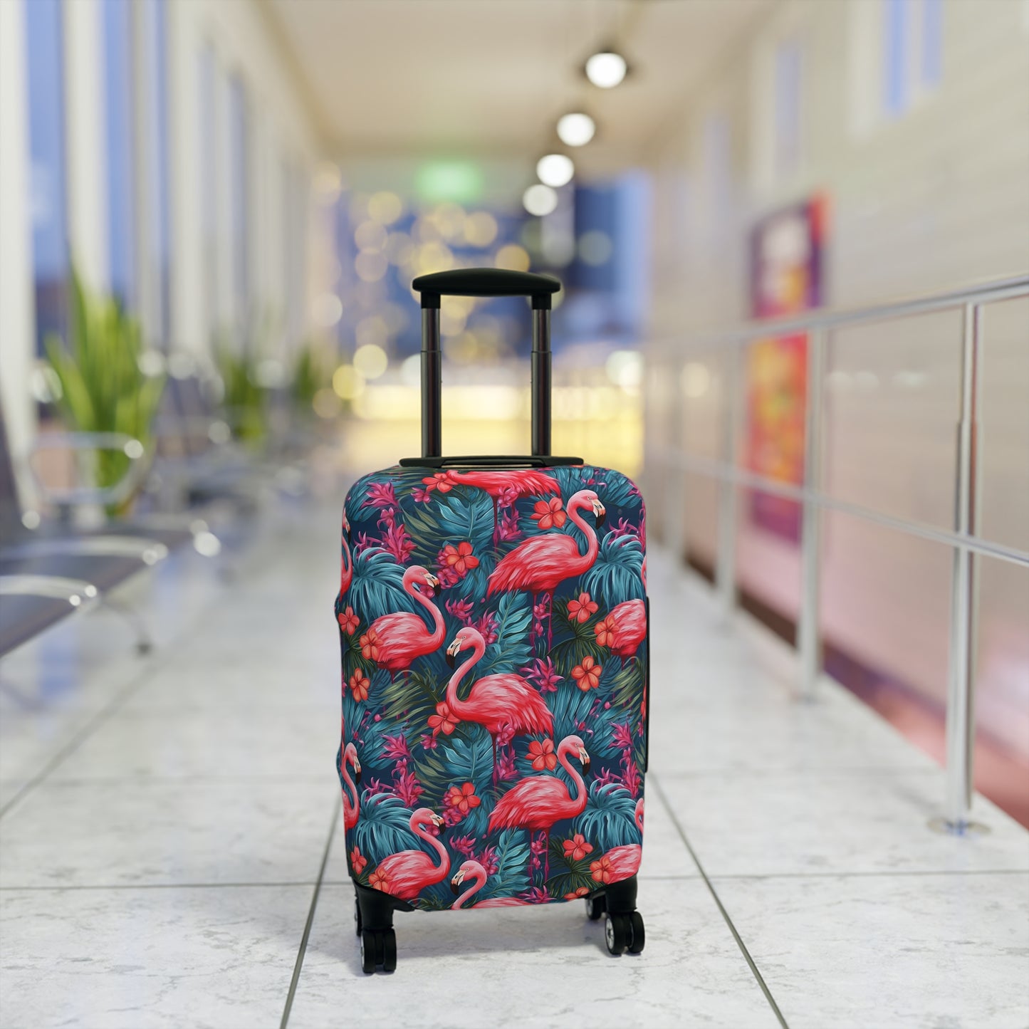 Flamingo Luggage Cover - Tropical Suitcase Protector