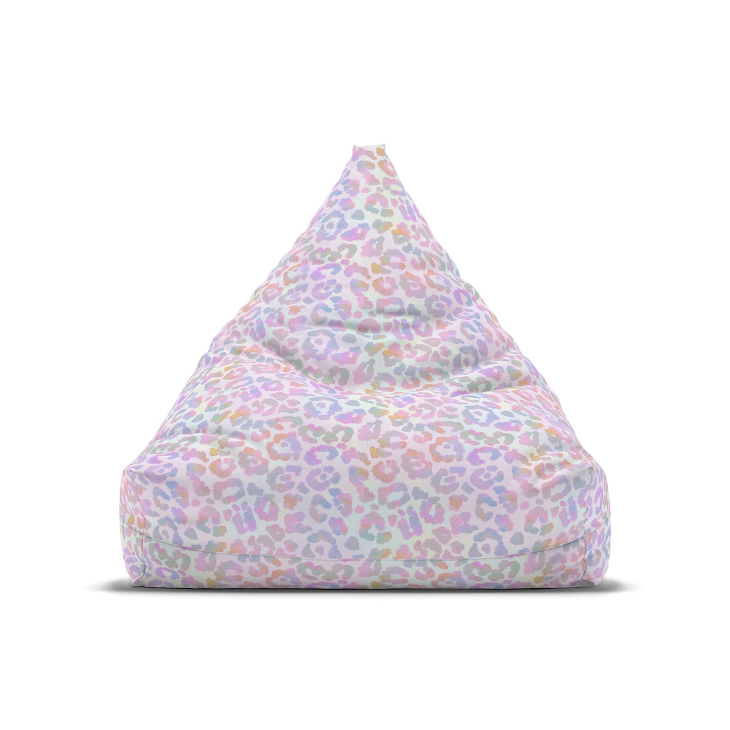 Leopard Print Bean Bag Chair Cover - Exotic High-Quality Polyester Slipcover with Secure Zip