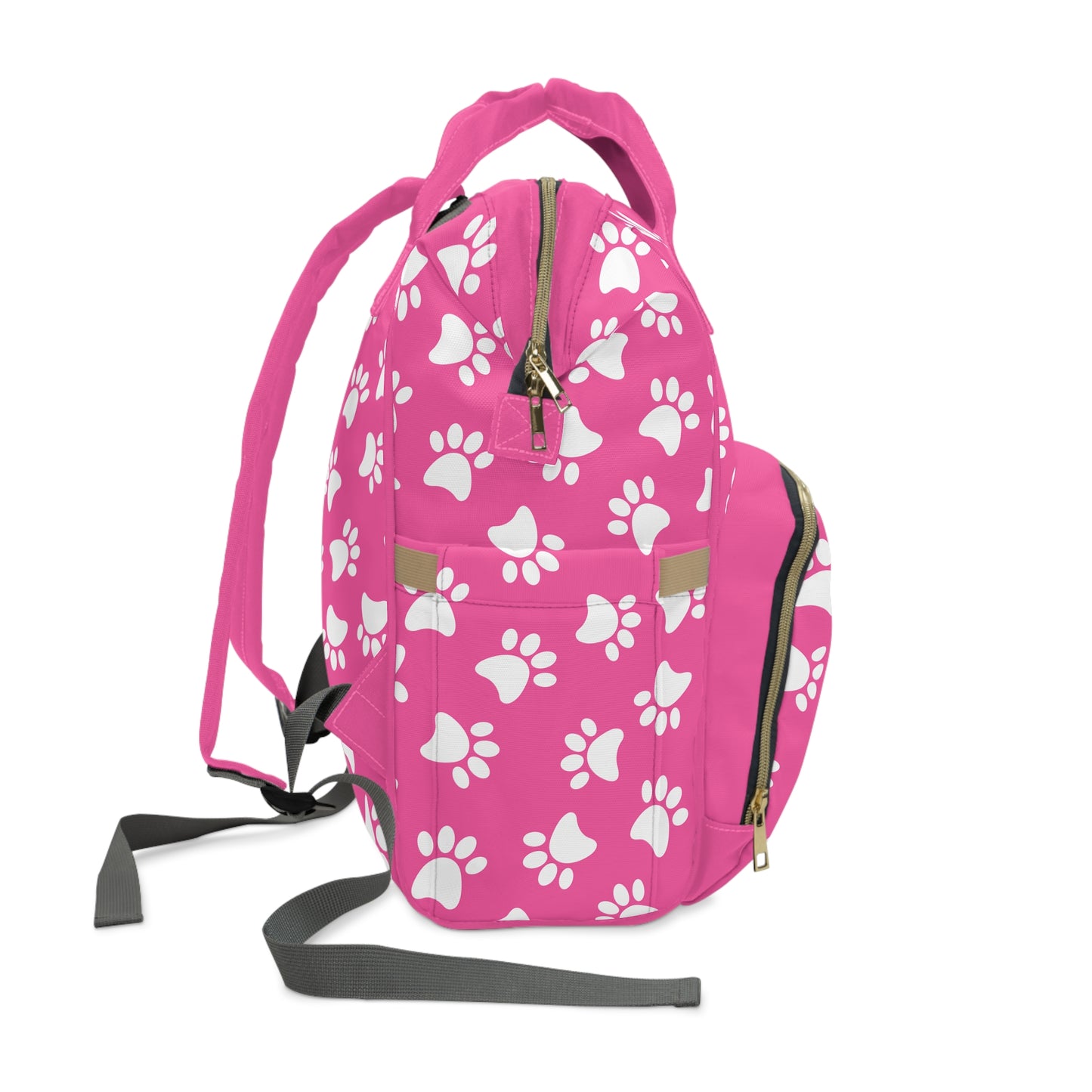 Paw Print Diaper Backpack - Cute & Durable Nappy Bag, Spacious Organized Design for Pet-Owning Parents