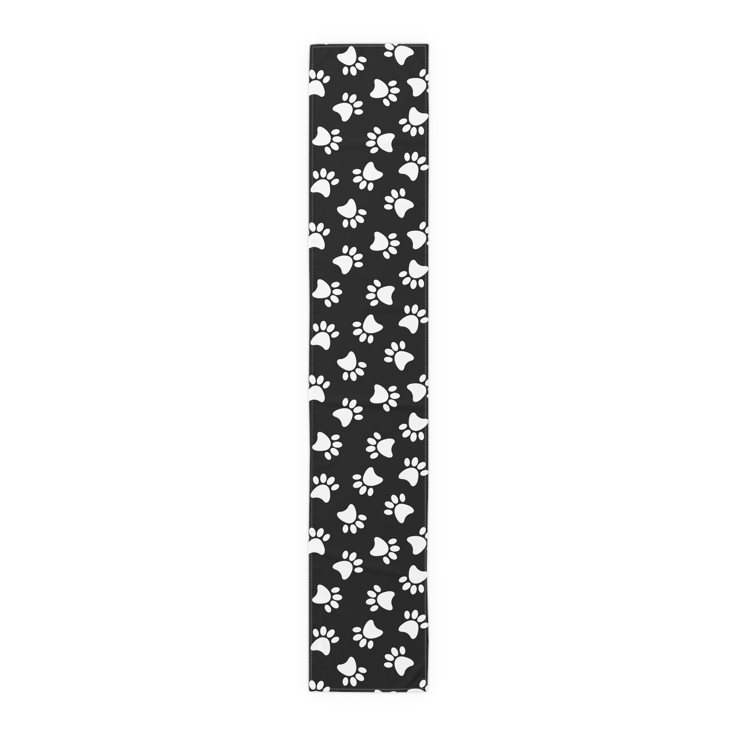 Paw Print Table Runner - Cozy Pet-Themed Decor, Cotton Twill or Polyester - Perfect for Animal Lovers