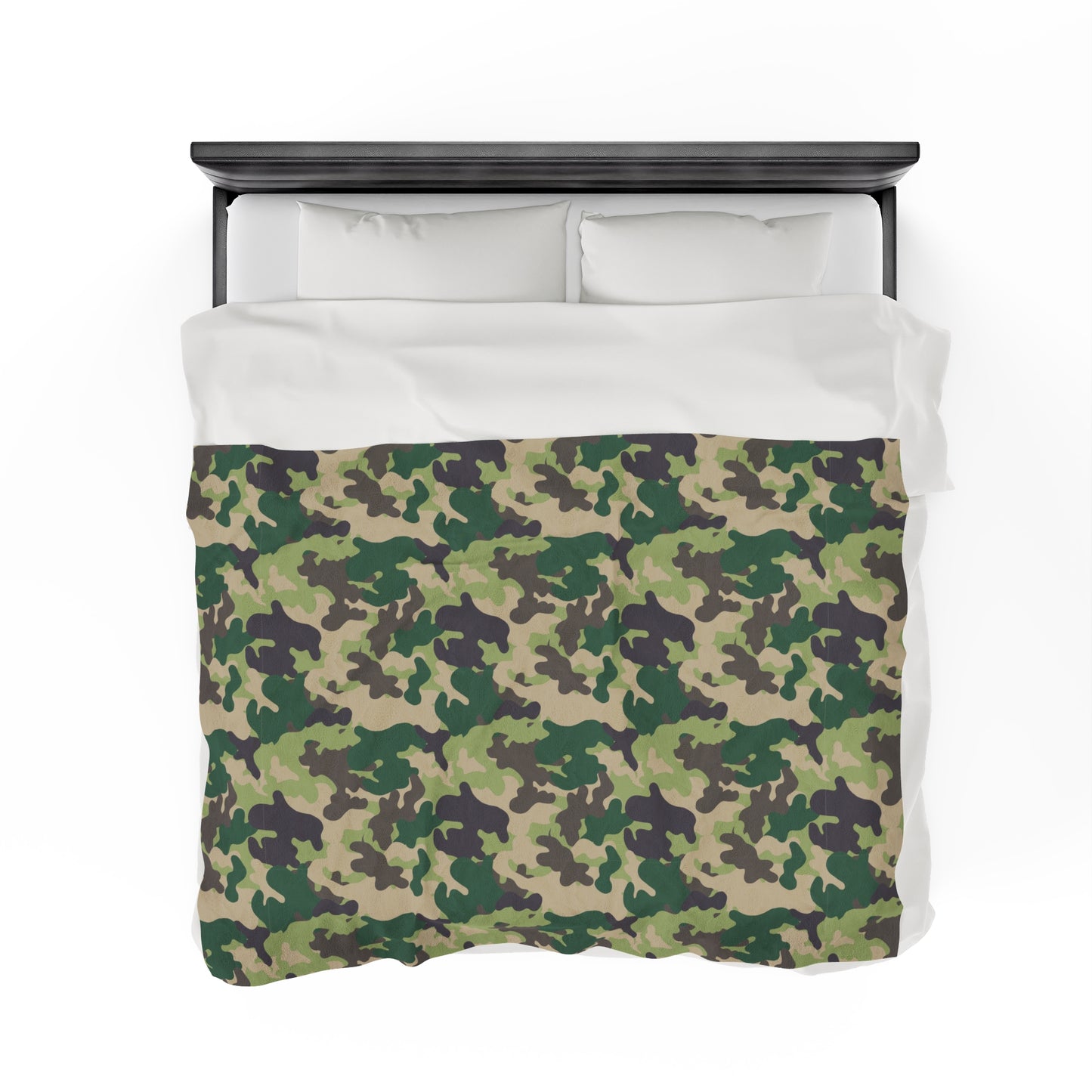 Camouflage Velveteen Plush Blanket | Soft, Rugged, Luxurious and Comforting | Available in Multiple Sizes