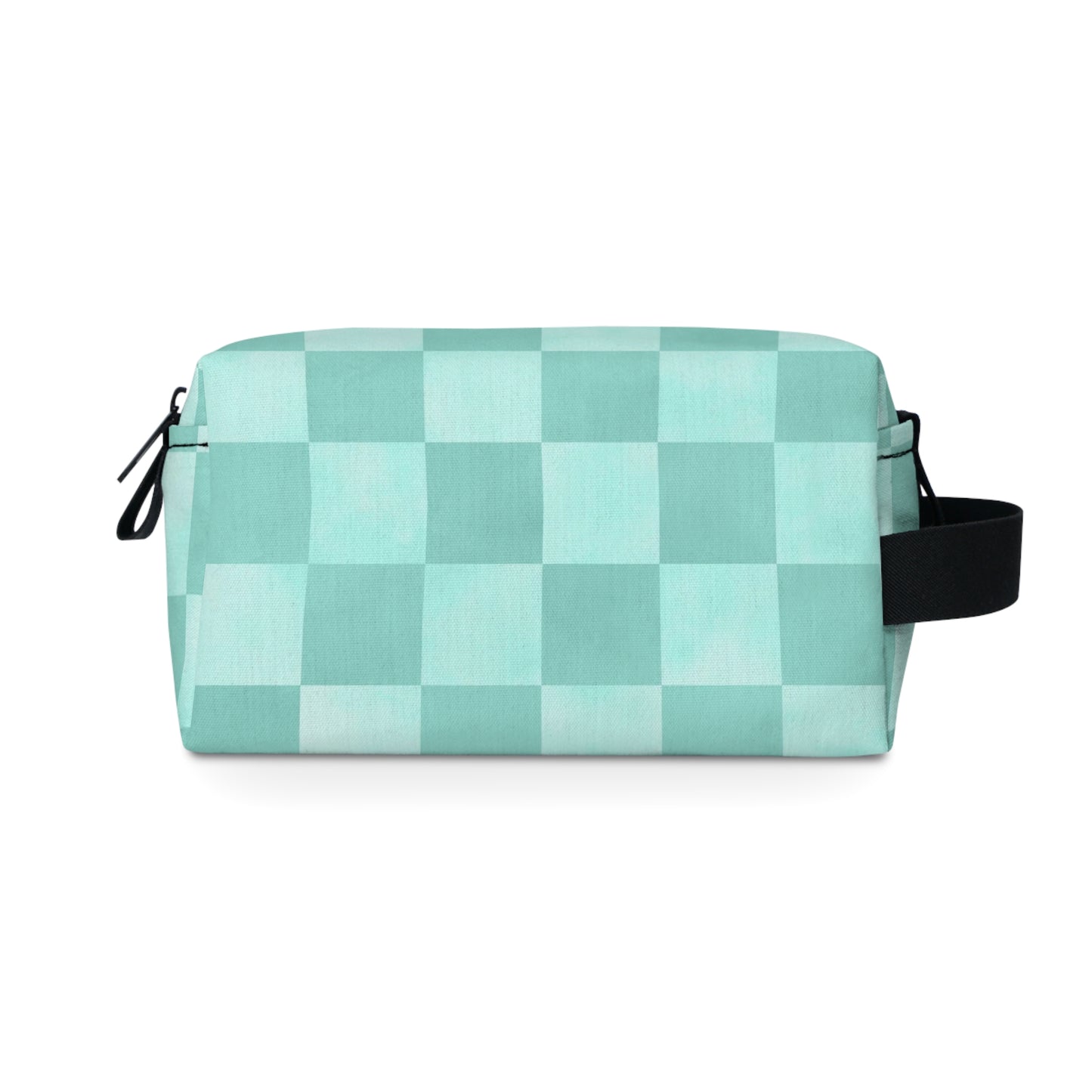 Pastel Checkers Toiletry Bag - Water-Resistant & Chic Cosmetic Organizer - Lightweight Travel Pouch - Elegant Bathroom Accessory