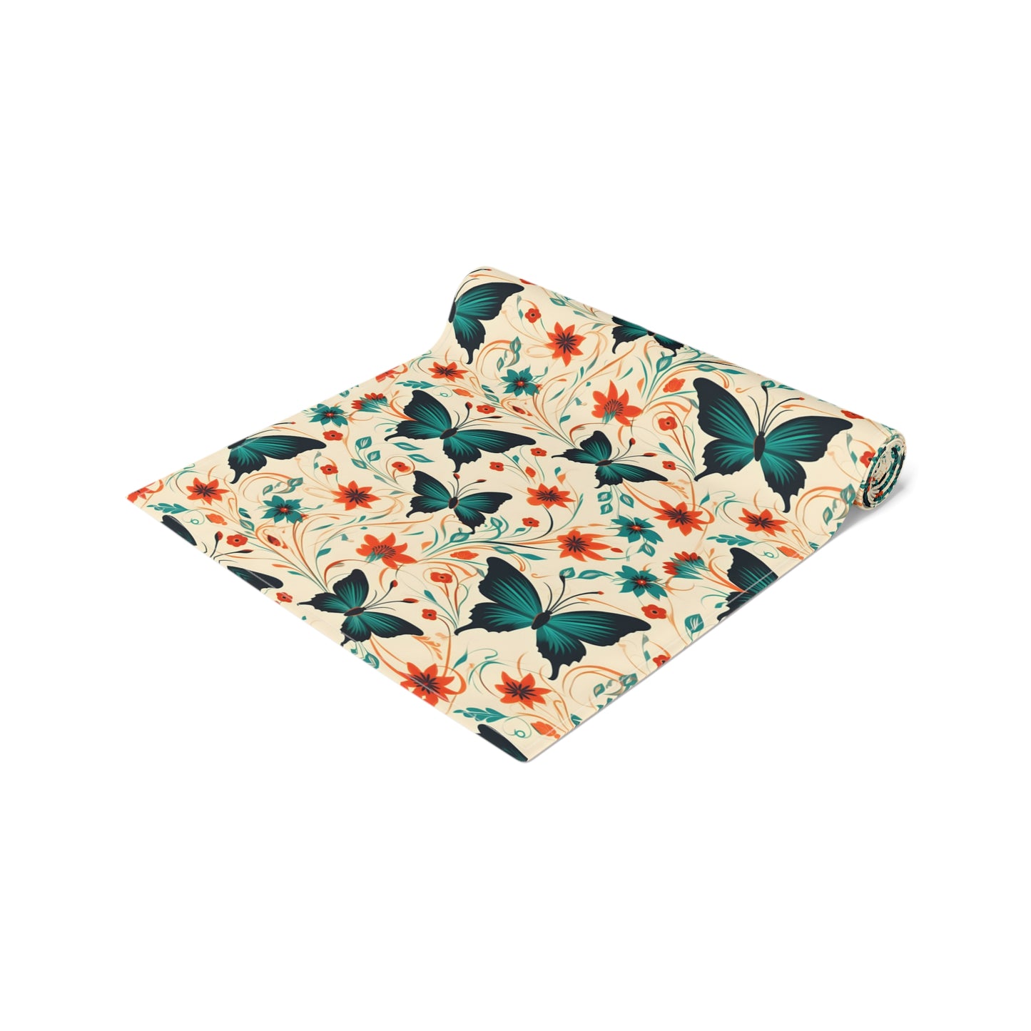 Butterfly Table Runner - Vibrant Patterns, Cotton Twill or Polyester - Perfect for Home Decor & Unique Gifts