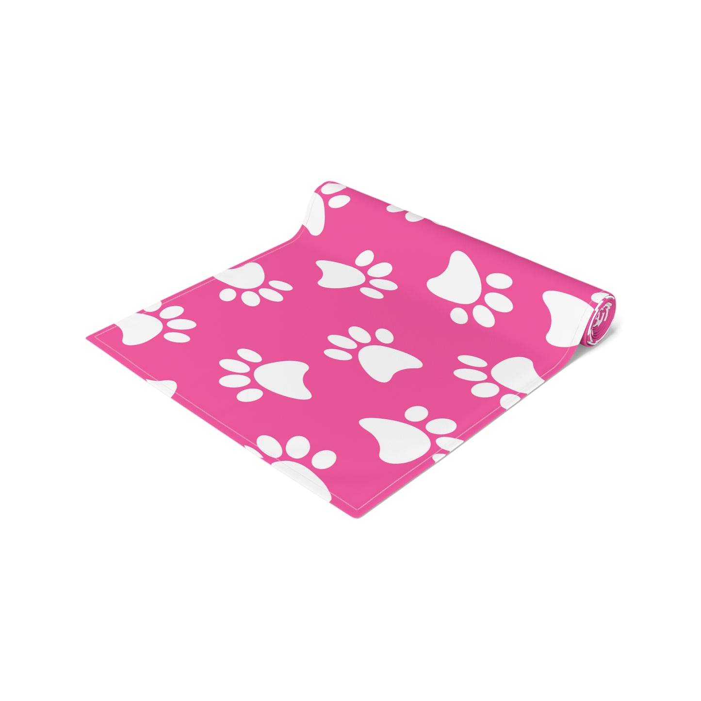 Paw Print Table Runner - Cozy Pet-Themed Decor, Cotton Twill or Polyester - Perfect for Animal Lovers