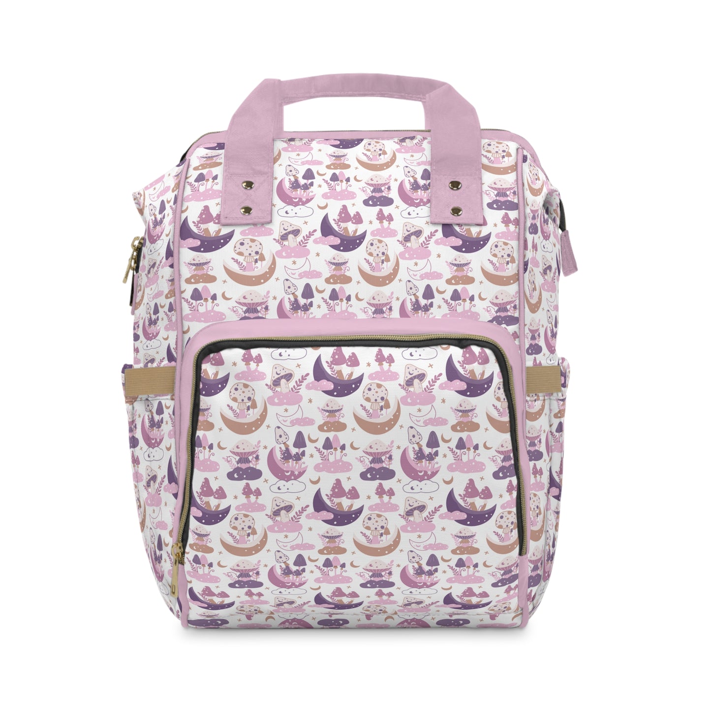 Magical Mushroom Diaper Backpack - Unique Nature-Inspired Nappy Bag for Eco-Conscious Parents, Organized & Multifunctional Baby Bag