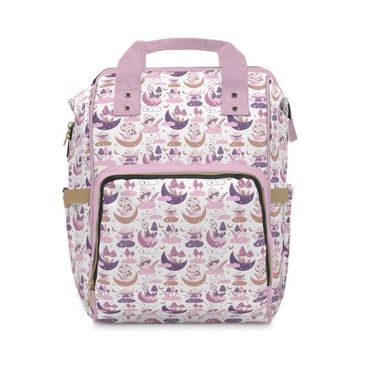 Magical Mushroom Diaper Backpack - Unique Nature-Inspired Nappy Bag for Eco-Conscious Parents, Organized & Multifunctional Baby Bag