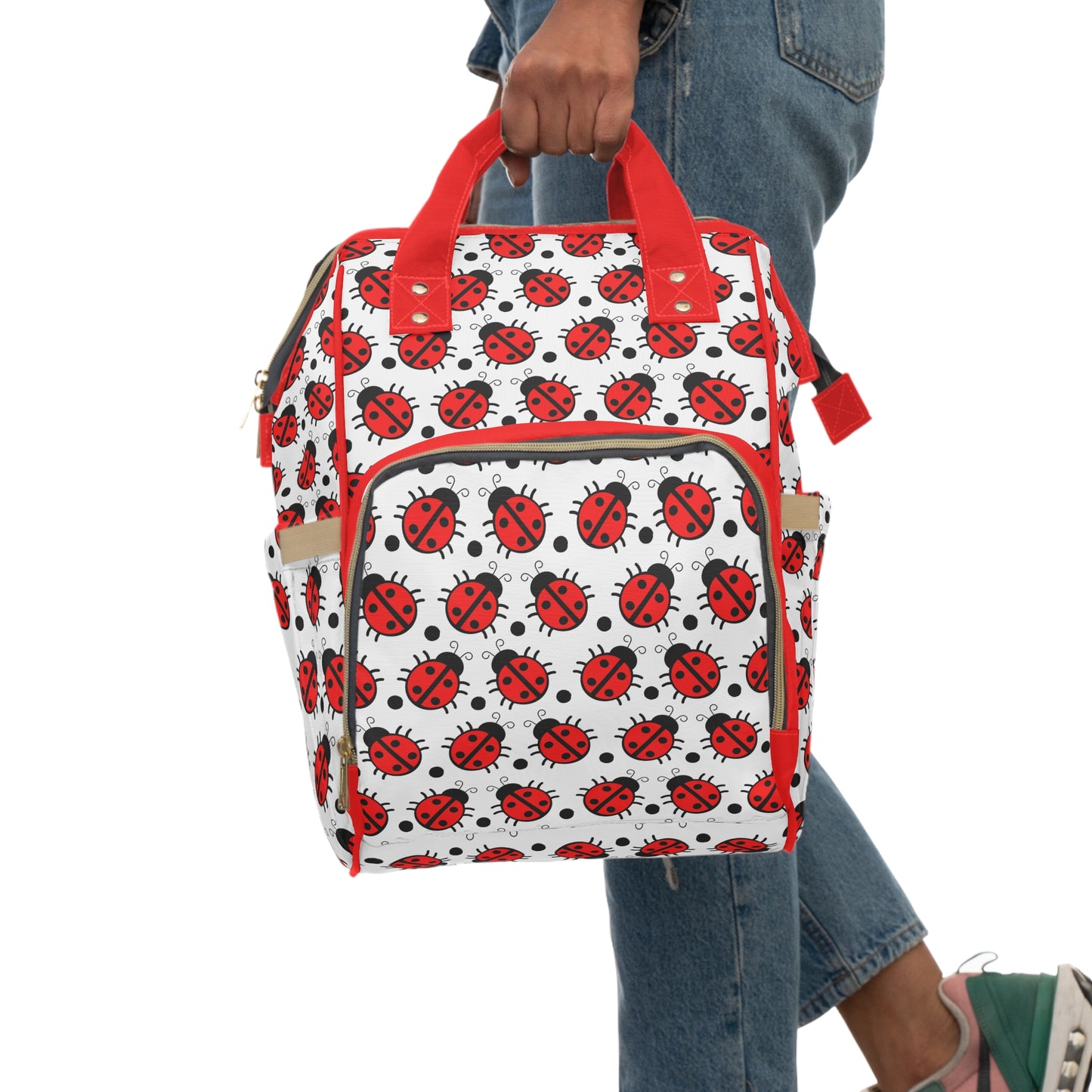 Ladybug Diaper Backpack - Adorable & Practical Baby Bag with Ladybug Patterns