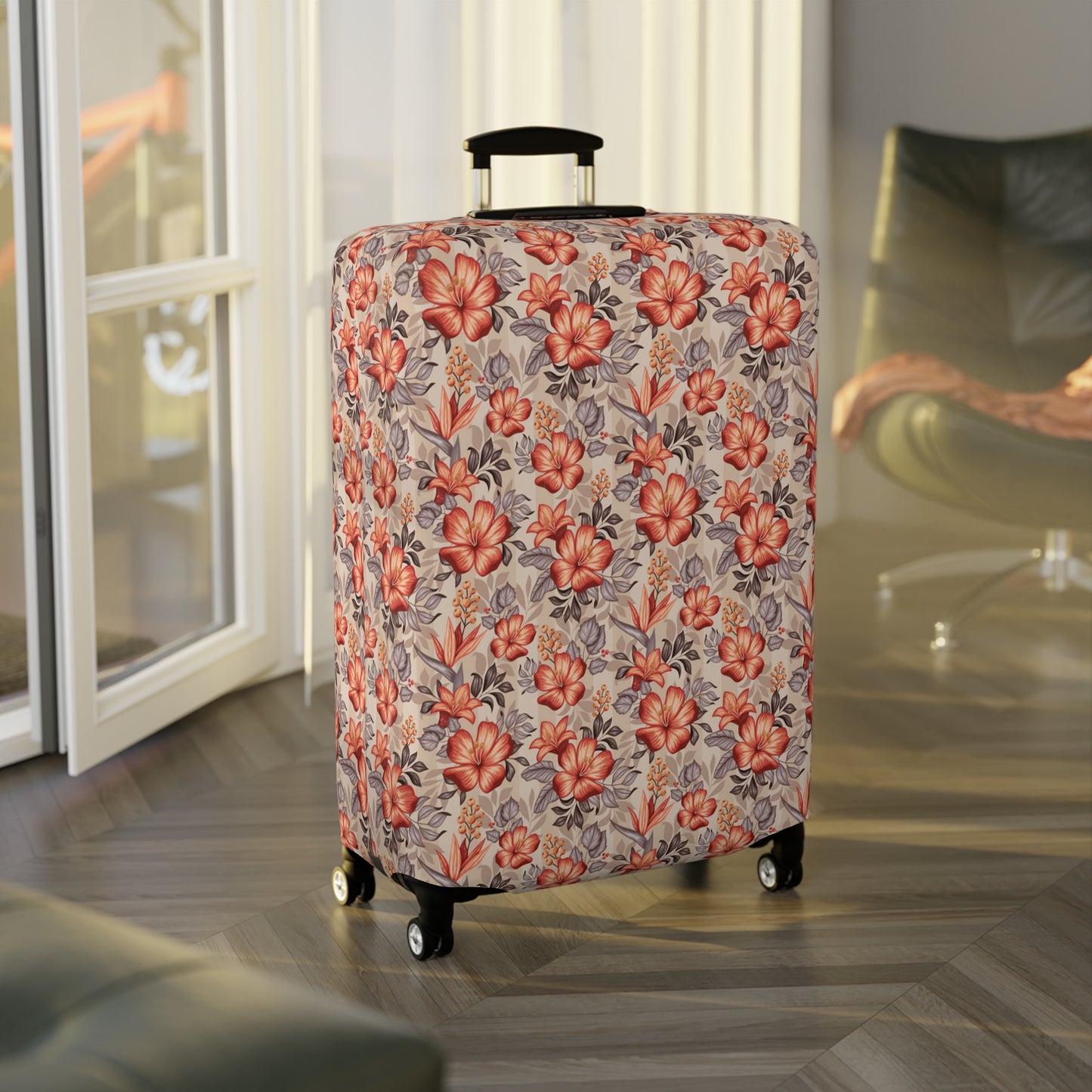 Boho Floral Luggage Cover - Trendy Travel Floral Suitcases Cover