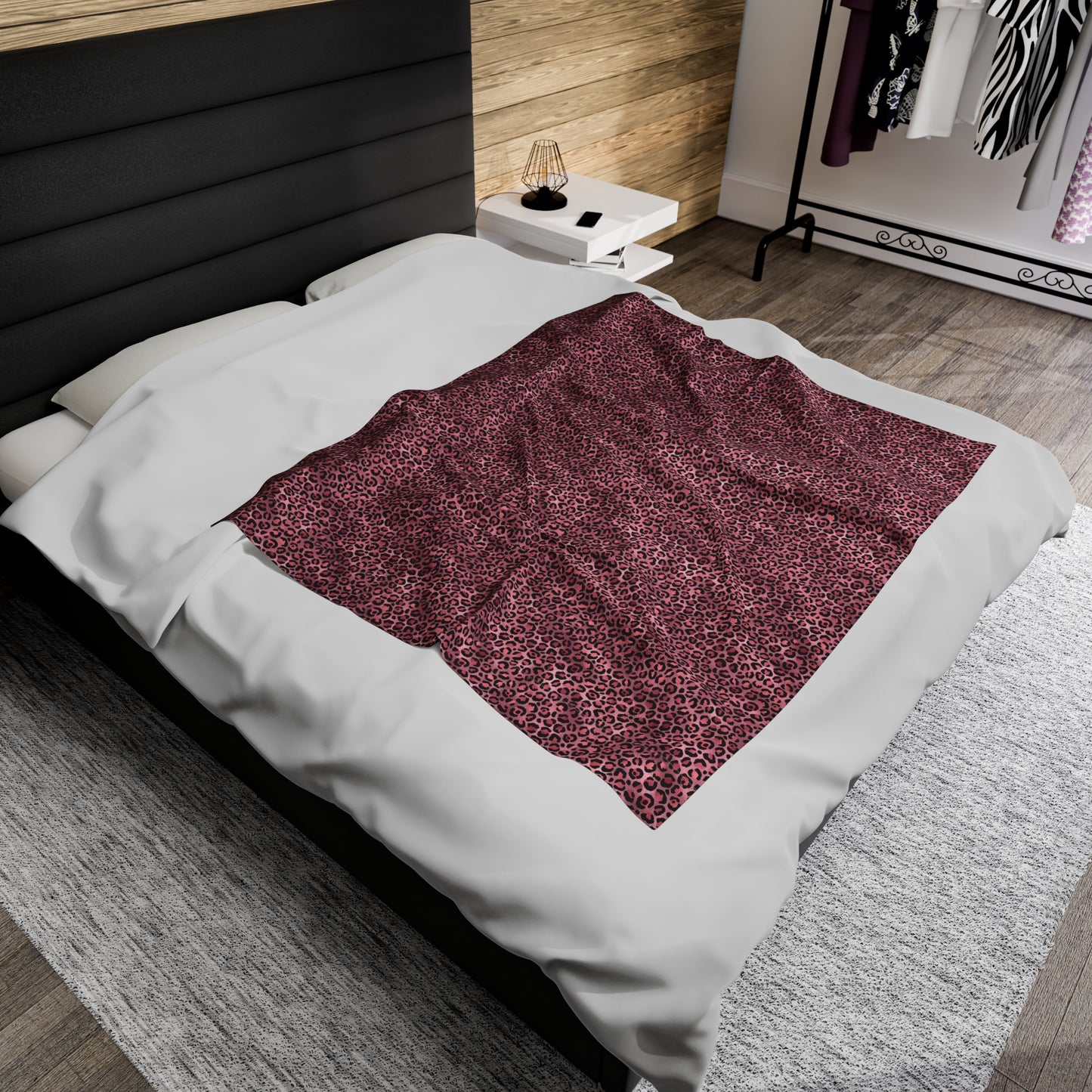 Leopard Velveteen Plush Blanket | Soft, Exotic, Luxurious and Comforting | Available in Multiple Sizes