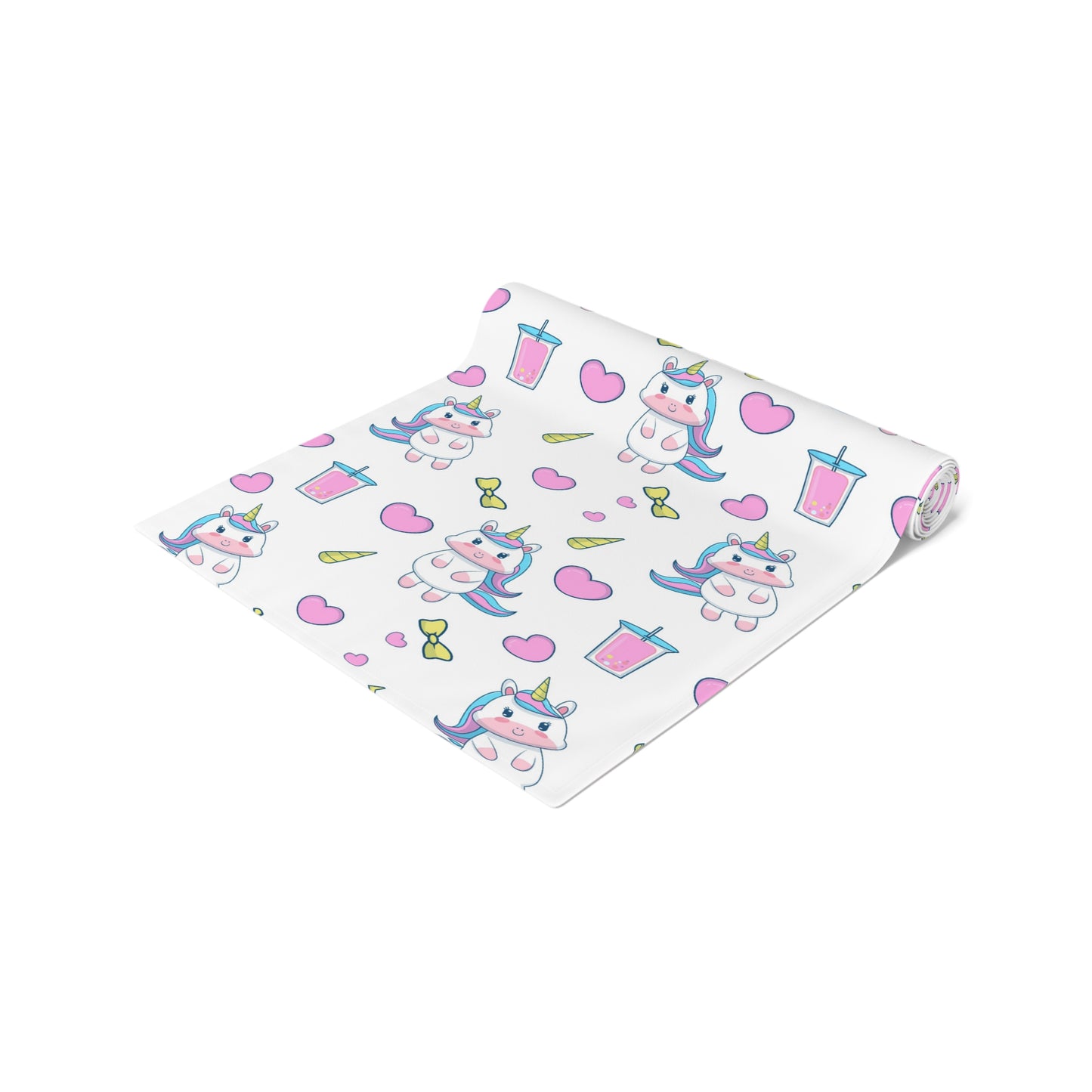 Unicorn Print Table Runner - Magical Elegance, Cotton Twill or Polyester - Perfect for Whimsical & Fantasy Home Decor