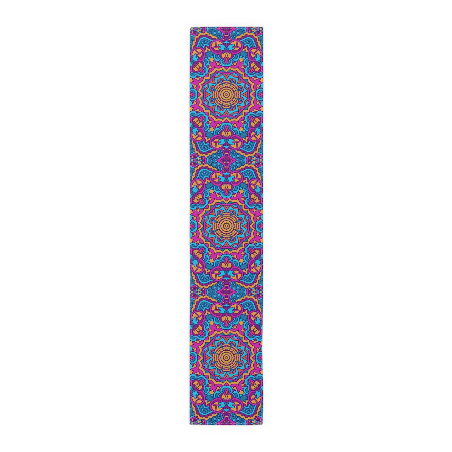 Mandala Print Table Runner - Intricate Patterns, Cotton Twill or Polyester - Ideal for Decorative Home Accents