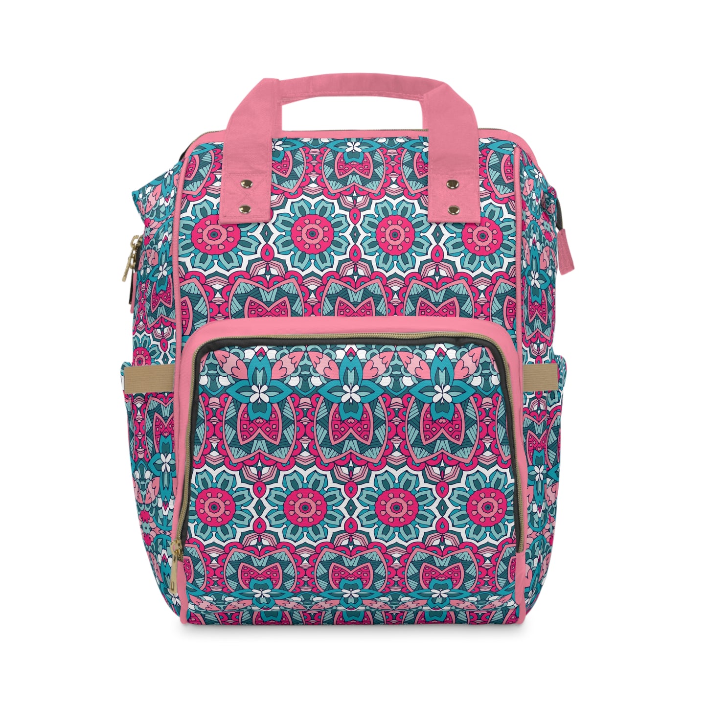 Mandala Diaper Backpack - Artistic & Multifunctional Baby Bag with Mandala Patterns, Ideal for Stylish Parents