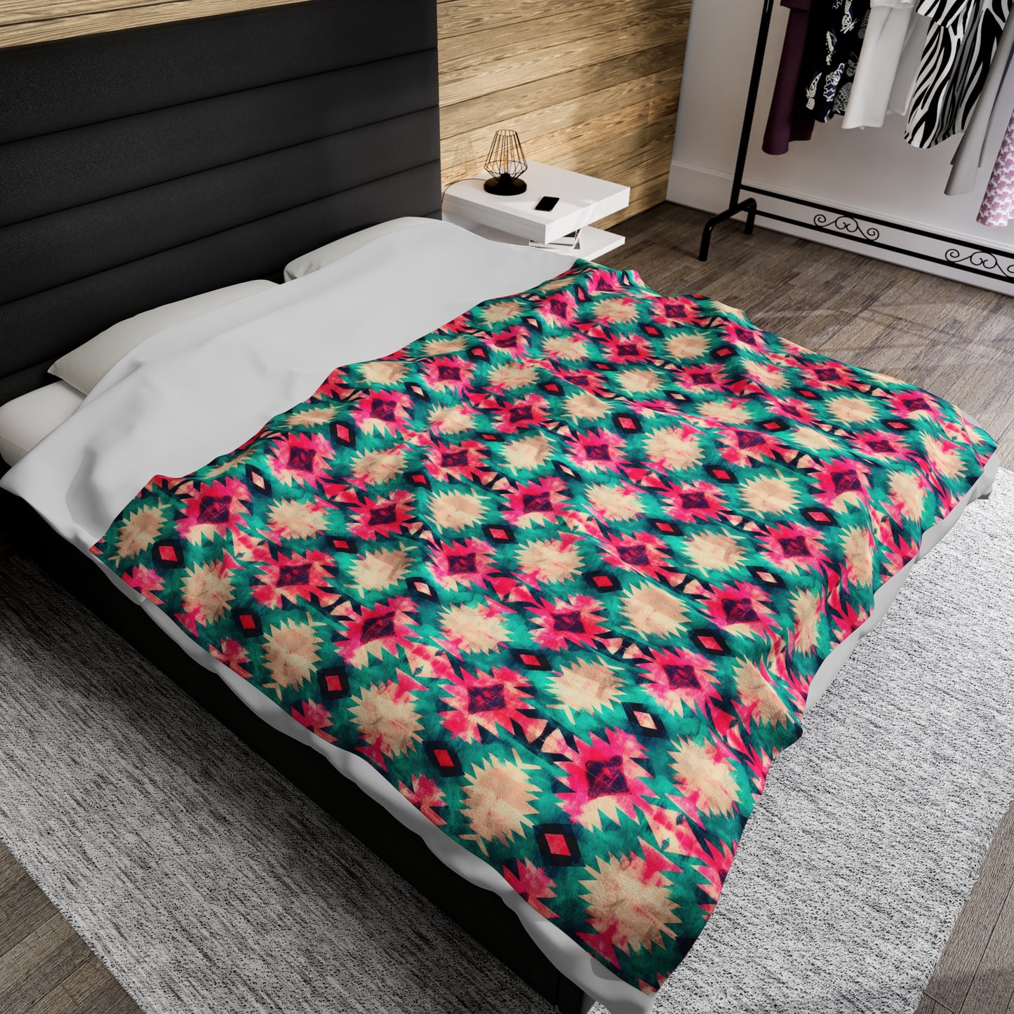 Aztec Velveteen Plush Blanket | Soft, Luxurious, Cultural, and Comforting | Available in Multiple Sizes