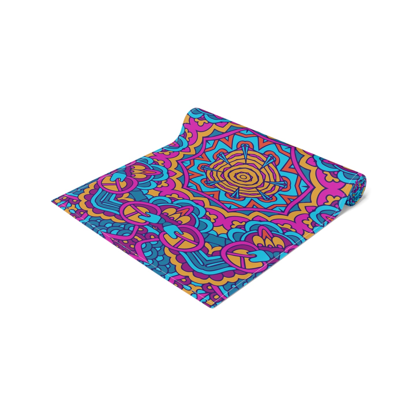 Mandala Print Table Runner - Intricate Patterns, Cotton Twill or Polyester - Ideal for Decorative Home Accents