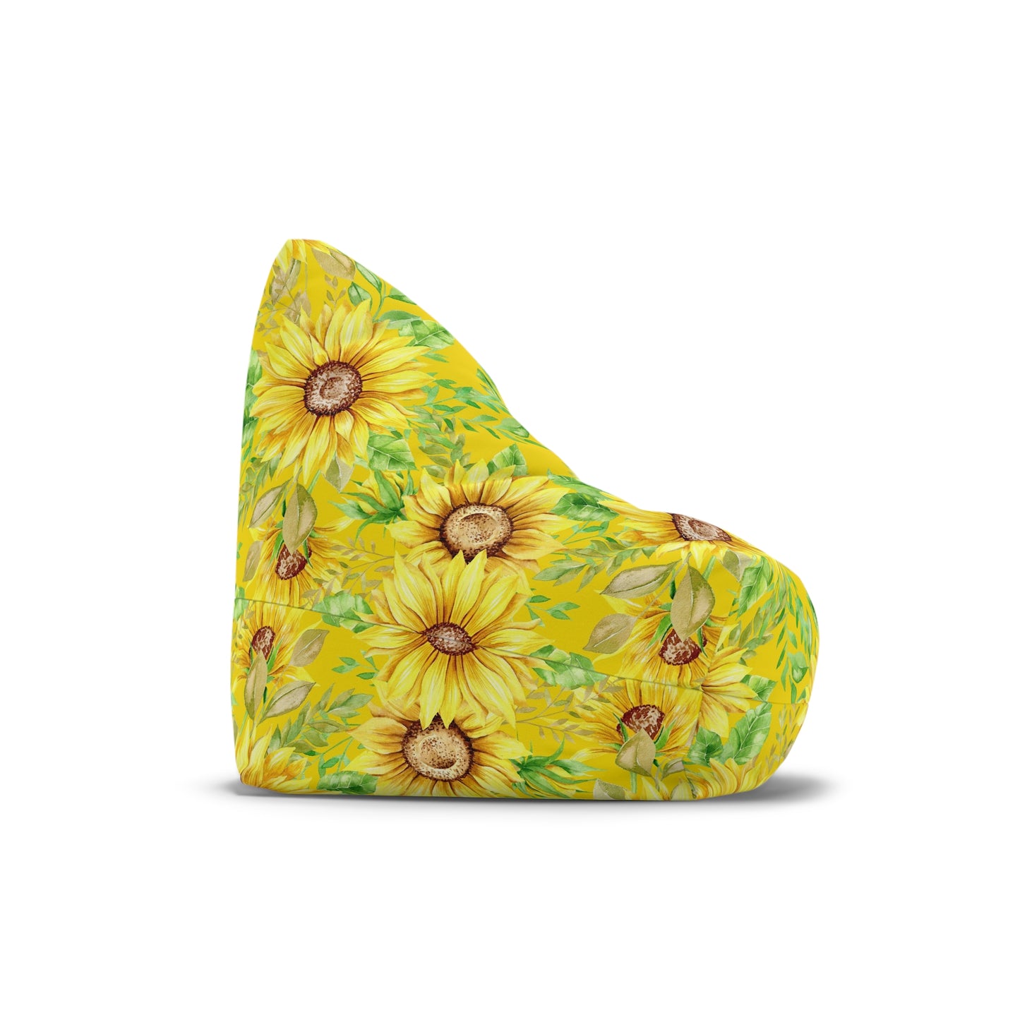 Sunflower Print Bean Bag Cover - Durable & Stylish Custom Polyester Chair
