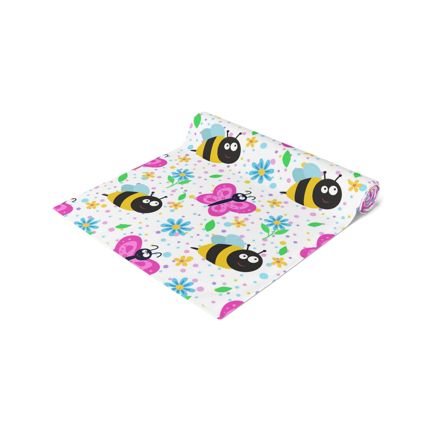 Honey Bee Print Table Runner - Buzzing with Charm - Perfect for Nature Lovers Homes