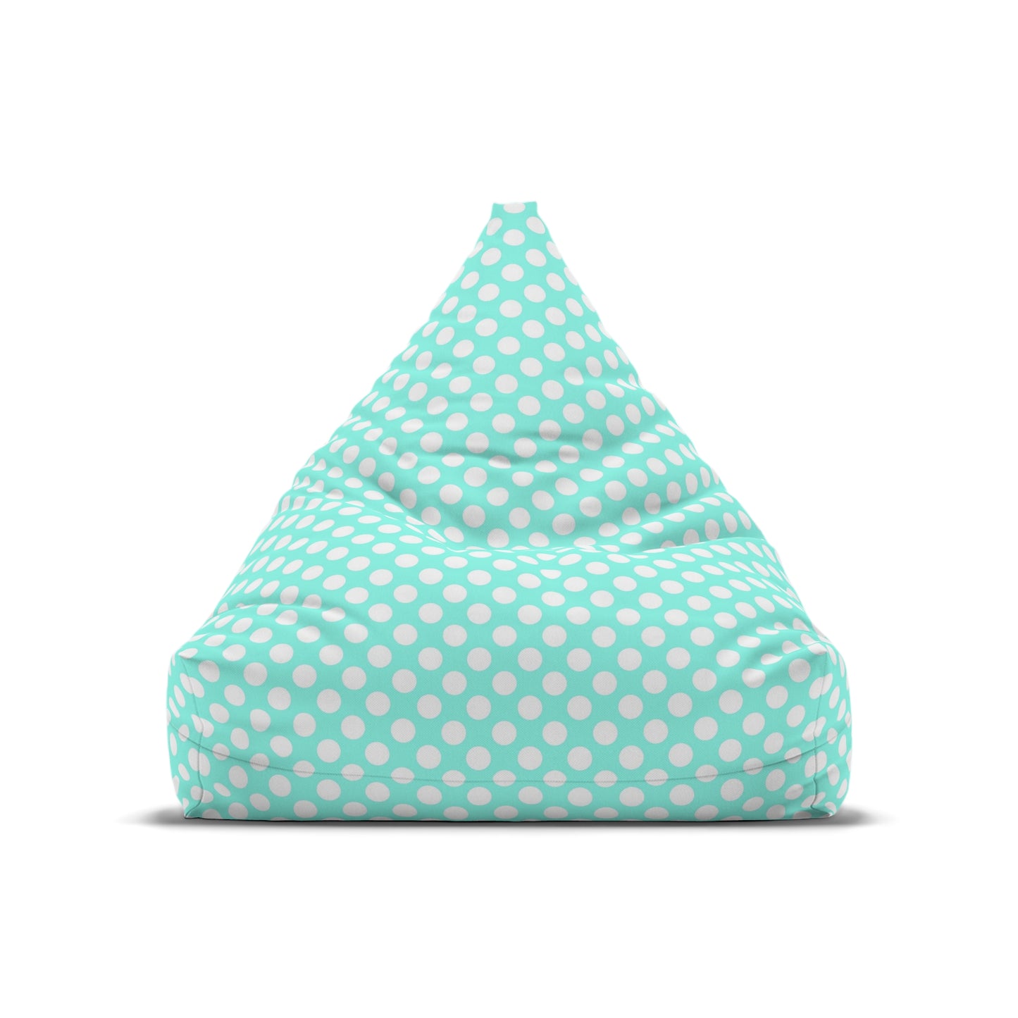 Pastel Polka Dot Bean Bag Chair Cover - Soft Polyester Slipcover with Secure Zip - Fits Various Sizes
