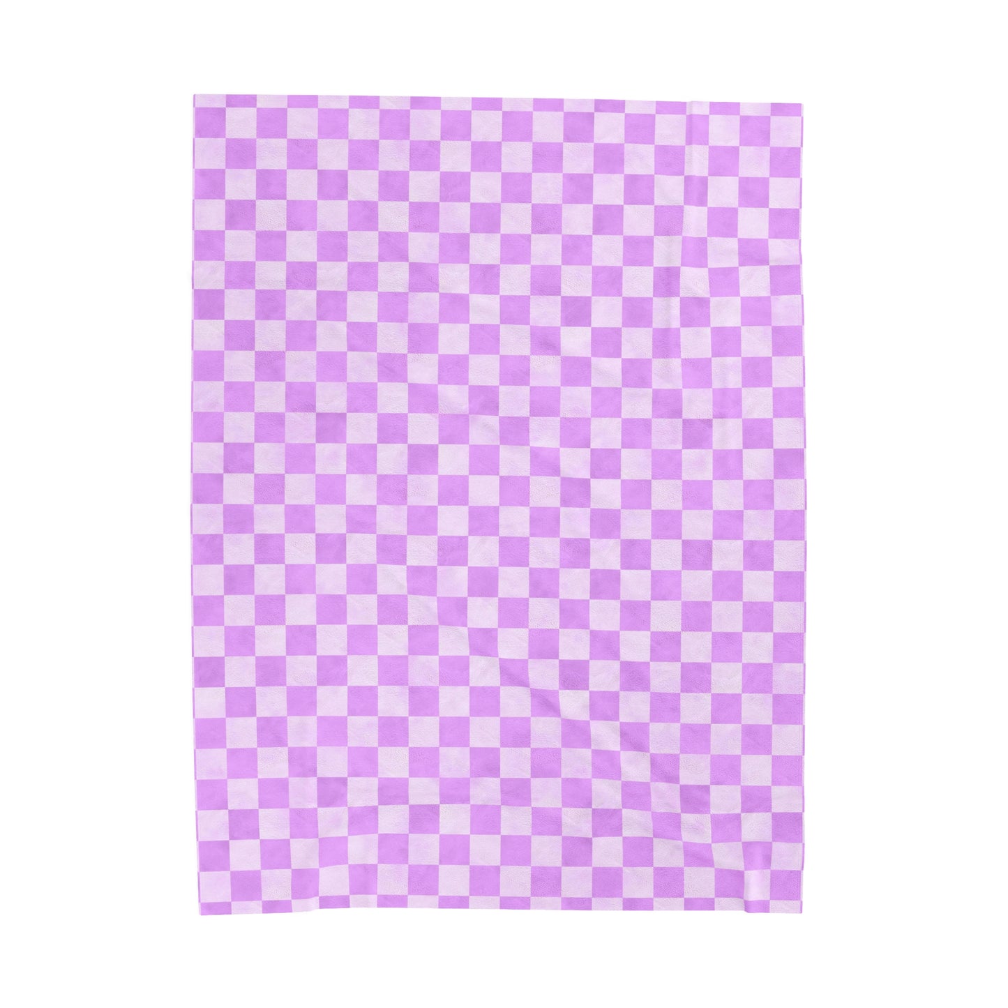 Pastel Checkers Velveteen Plush Blanket | Soft, Trendy, Luxurious and Comforting | Available in Multiple Sizes